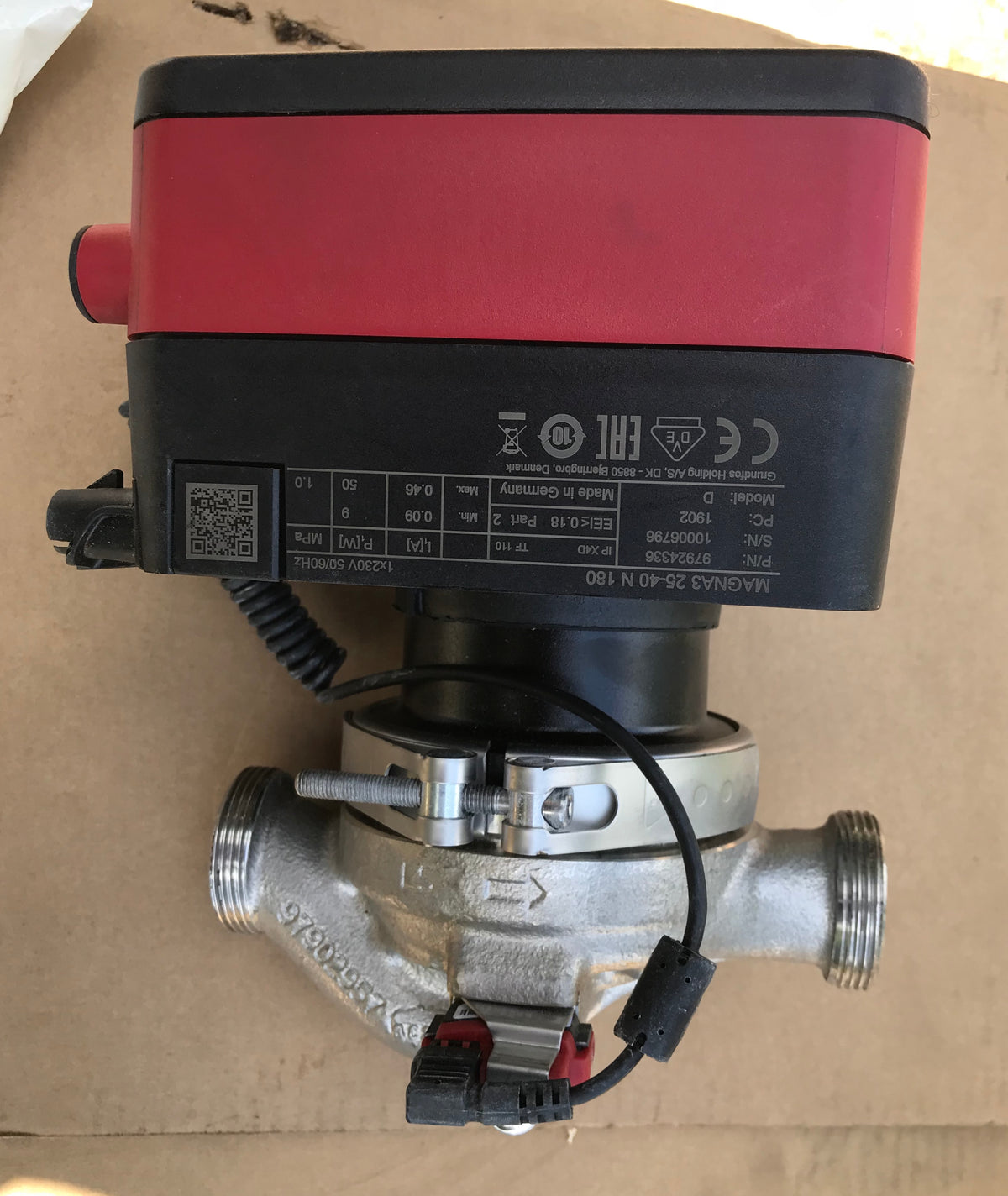 Grundfos Magna3 25 - 40 N 97924336 Stainless Steel Secondary Hot Water Pump #1546