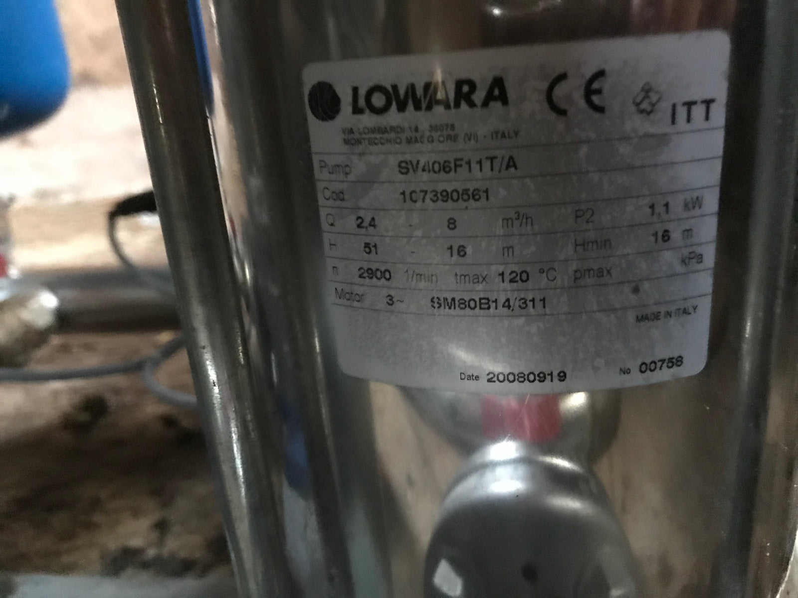 Lowara Hydrovar 2.2kw Variable Twin Pressure Booster Set 240v #685