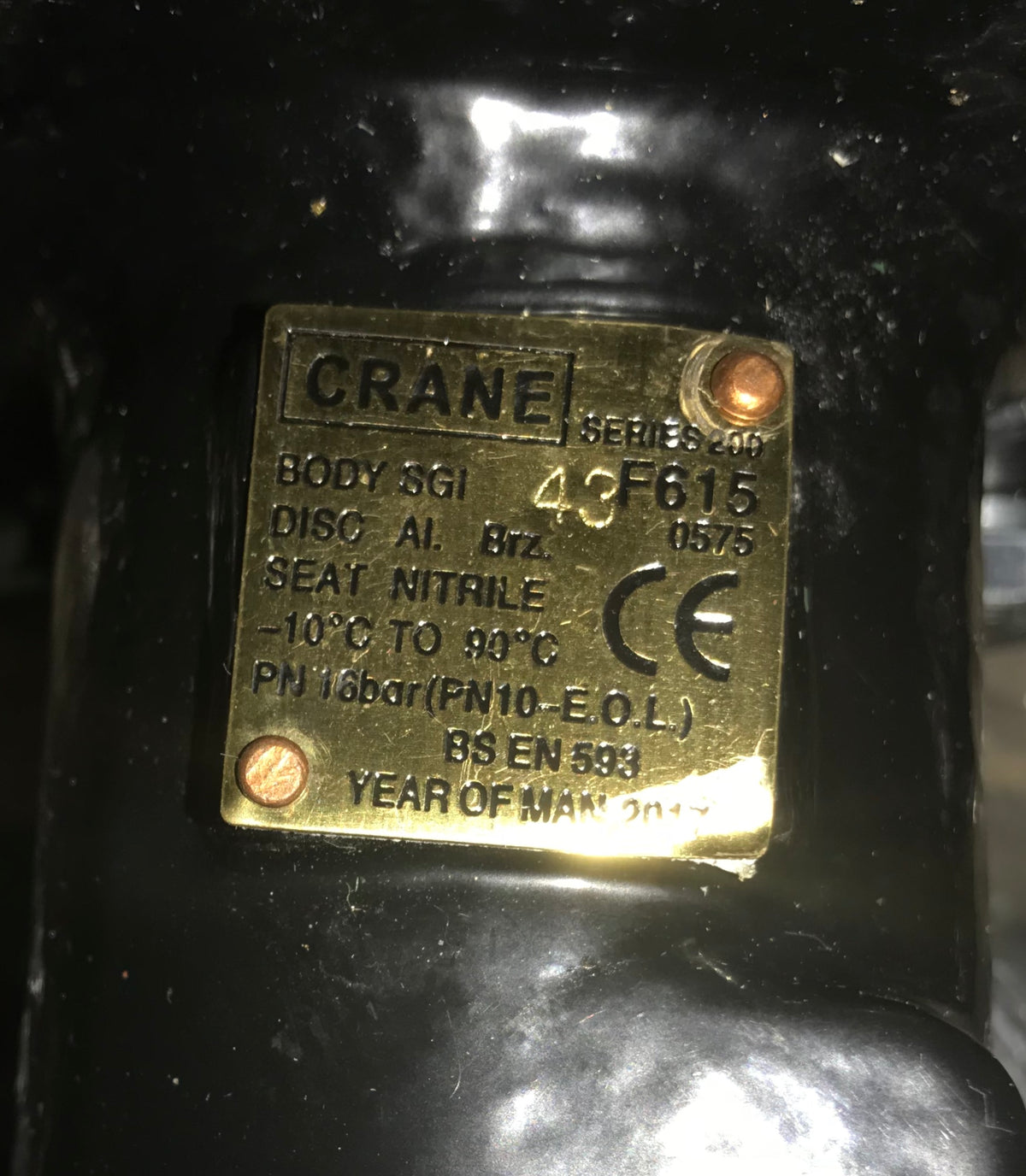 Crane F615 GEM  DN300 Butterfly Valve #1411