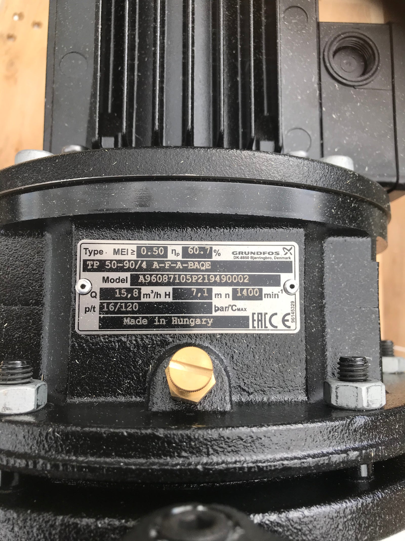GRUNDFOS TP 50-90/4 A F A BAQE 0.55kw  SINGLE STAGE SINGLE HEAD IN LINE 4 POLE 415V 9608715 #2019