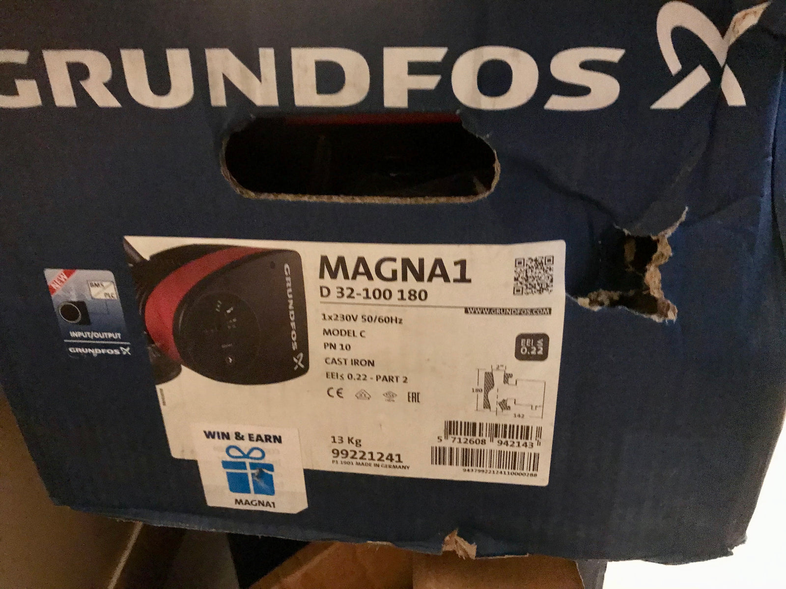 GRUNDFOS Magna1D 32-100 twin head circulating pump 240v 97924370 #2233