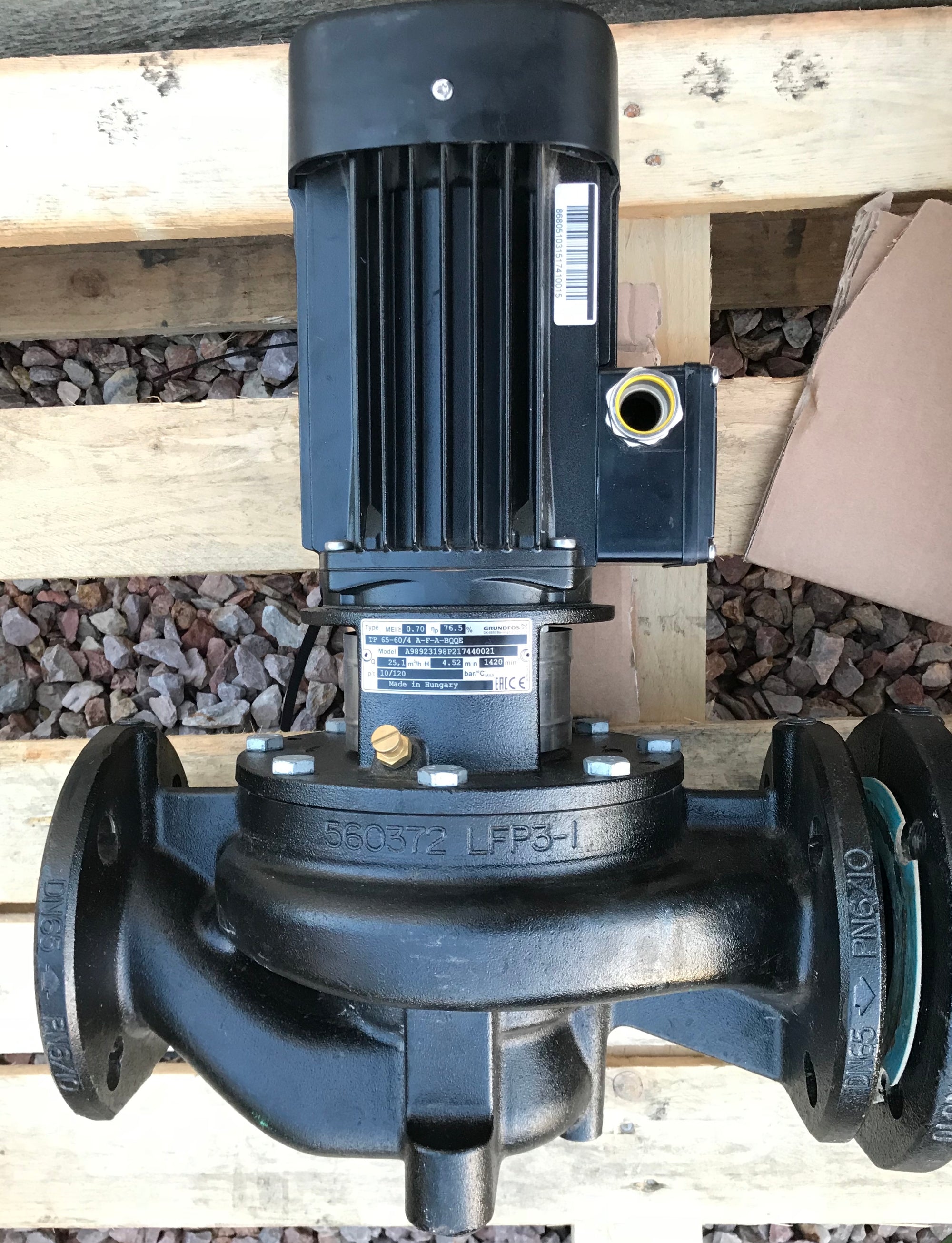 GRUNDFOS TP 65-60/4 A F A BQQE 0.55KW IN LINE 415V 98923198 #1253 USED