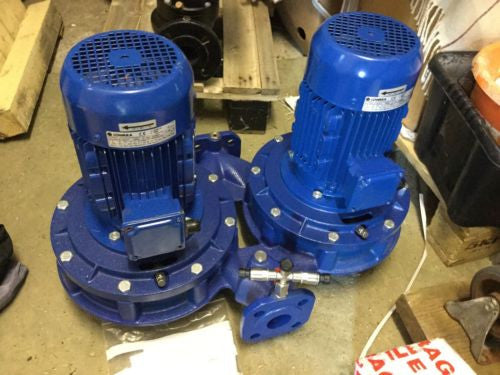 lowara xylem FCTE 4 40 250/11/p twin head pump centrifugal in line TP 3 Phase