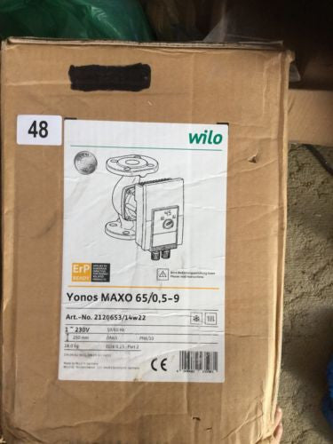 Wilo Yonos Maxo 65/0,5-9 flanged glandless circulation pump heating cooling #48