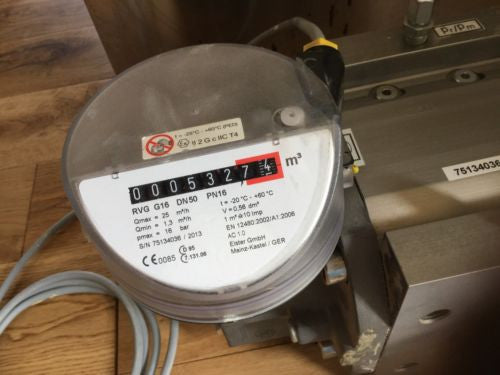 Vemm tec flanged rotary gas turbine meter RVG G16 Pulse elster Dn50 Pn16