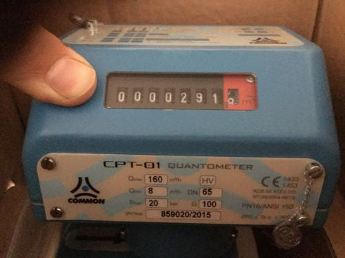 Common Quantometro Mechanical Gas Meter G100 65mm in line turbine flanged pulse #50