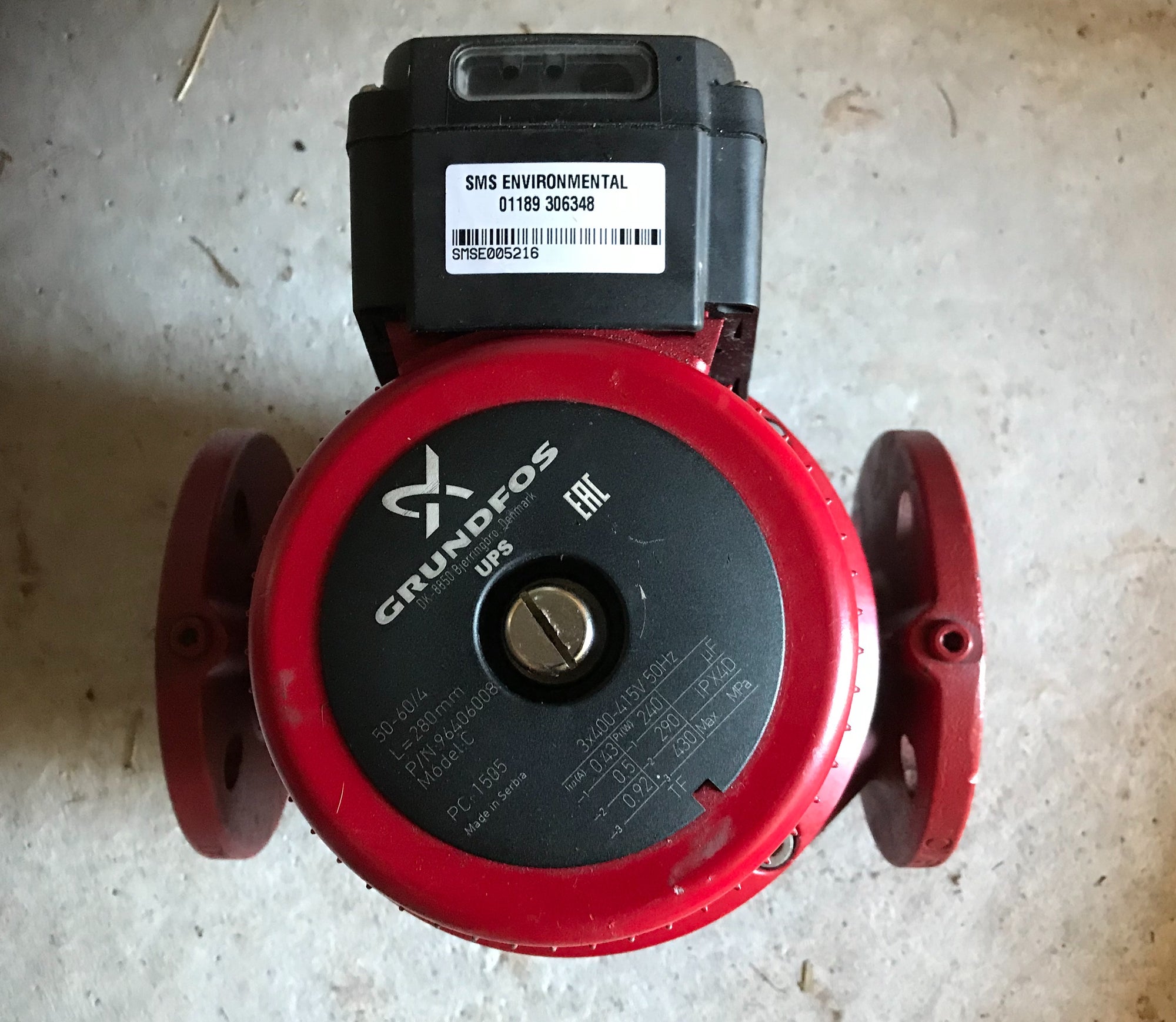 Grundfos UPS 50-60/4 Circulator Pump Head 415V (96402037) #933 USED