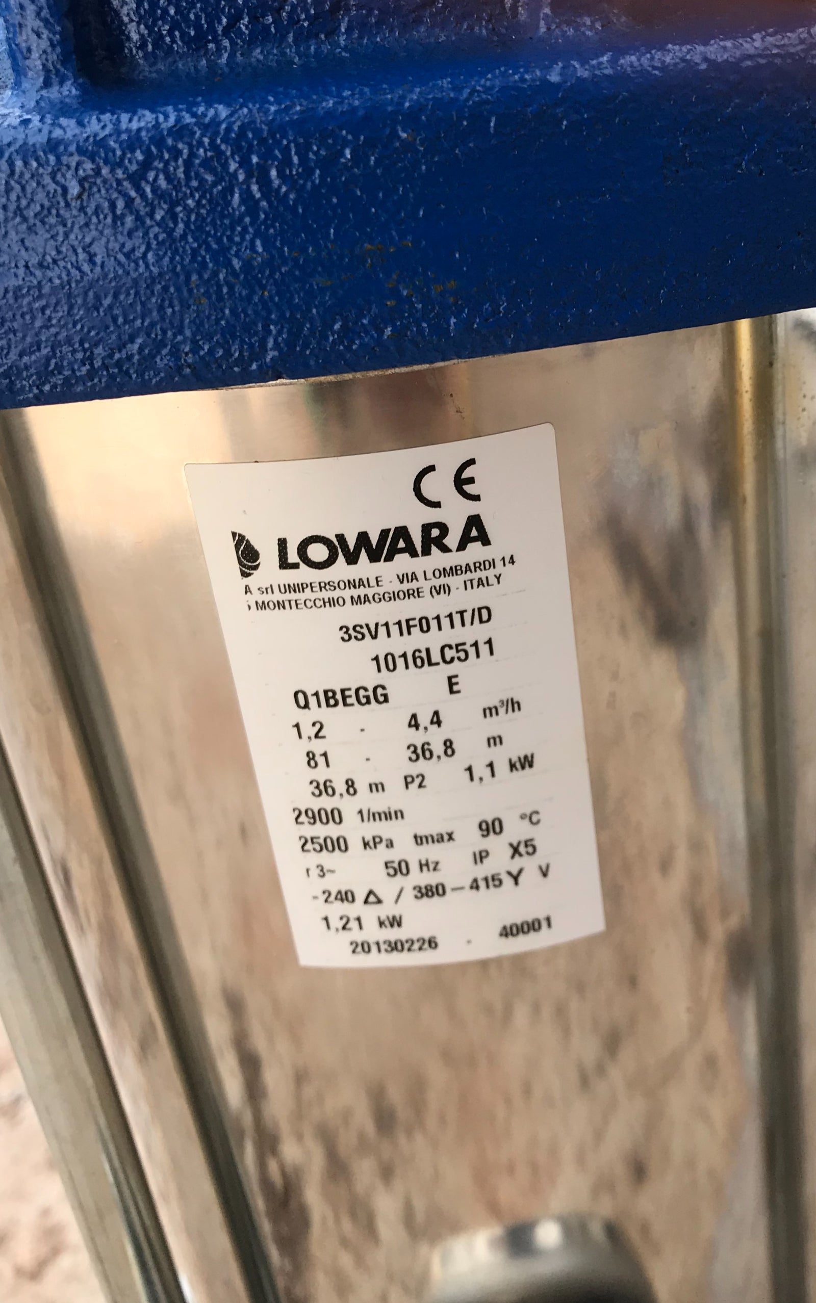 Lowara 3SV11F011T/D 415v Vertical Multistage Pump #968
