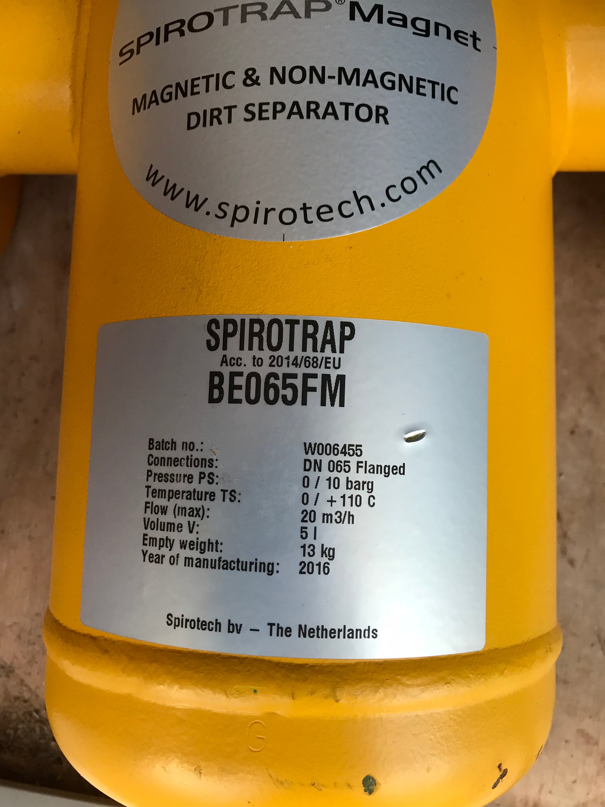 Spirotech Spirotrap BE065FM Senior Steel Dirt Separator DN65 Flanged Magnet #1746
