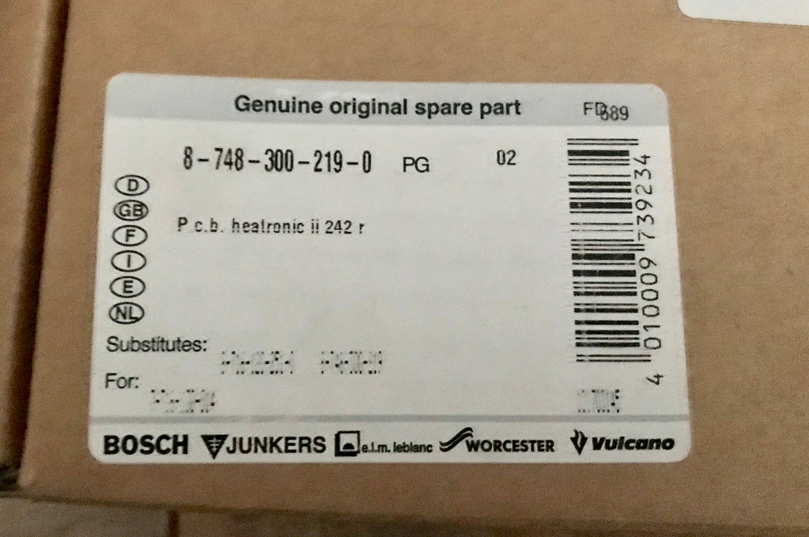 WORCESTER 87483002190 PCB HEATRONIC II 242 R #1776