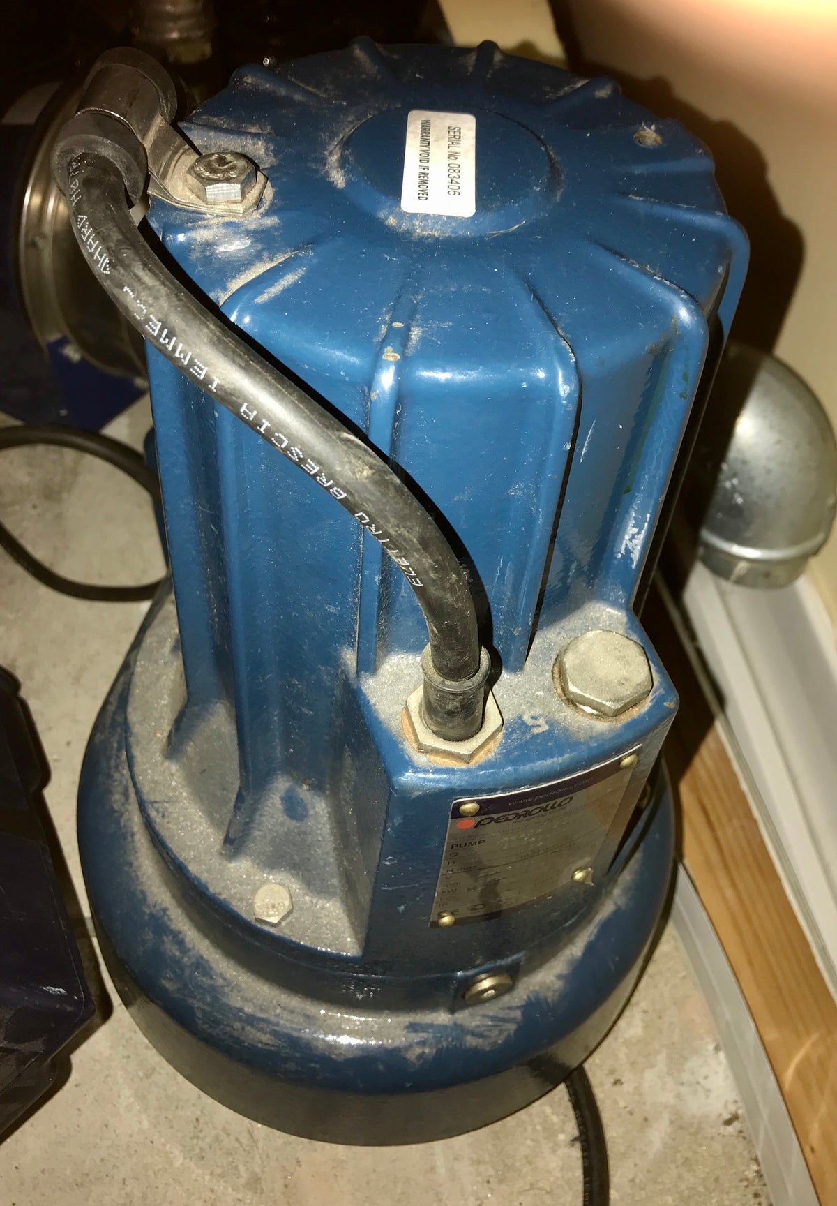 Pedrollo PVXCm 20/70 Vortex sewage Pump 1.5kw 240v #1870