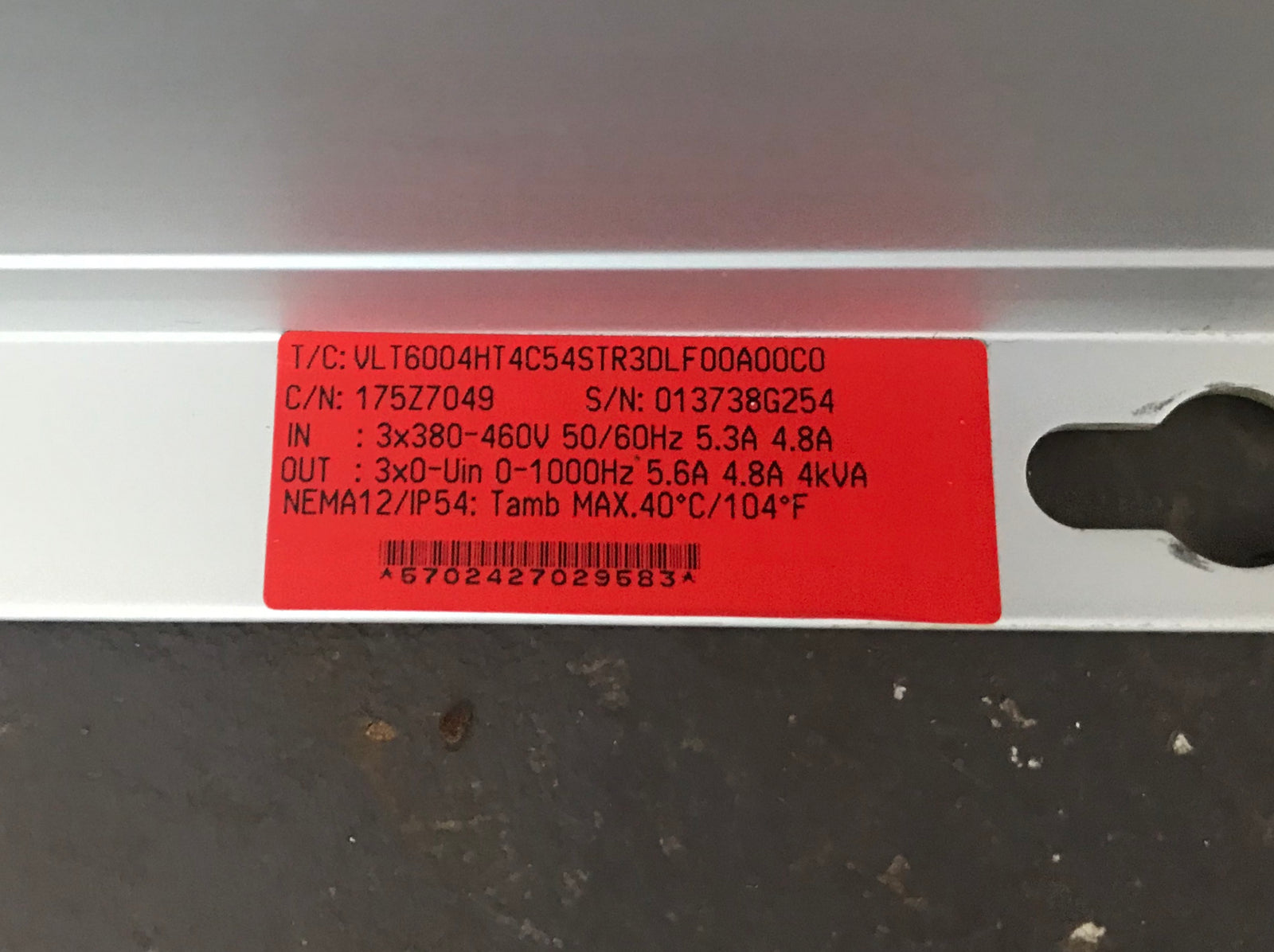 Danfoss VLT6004 - 2.2kW 400V 3ph AC Inverter Drive - 175Z7049 #1675