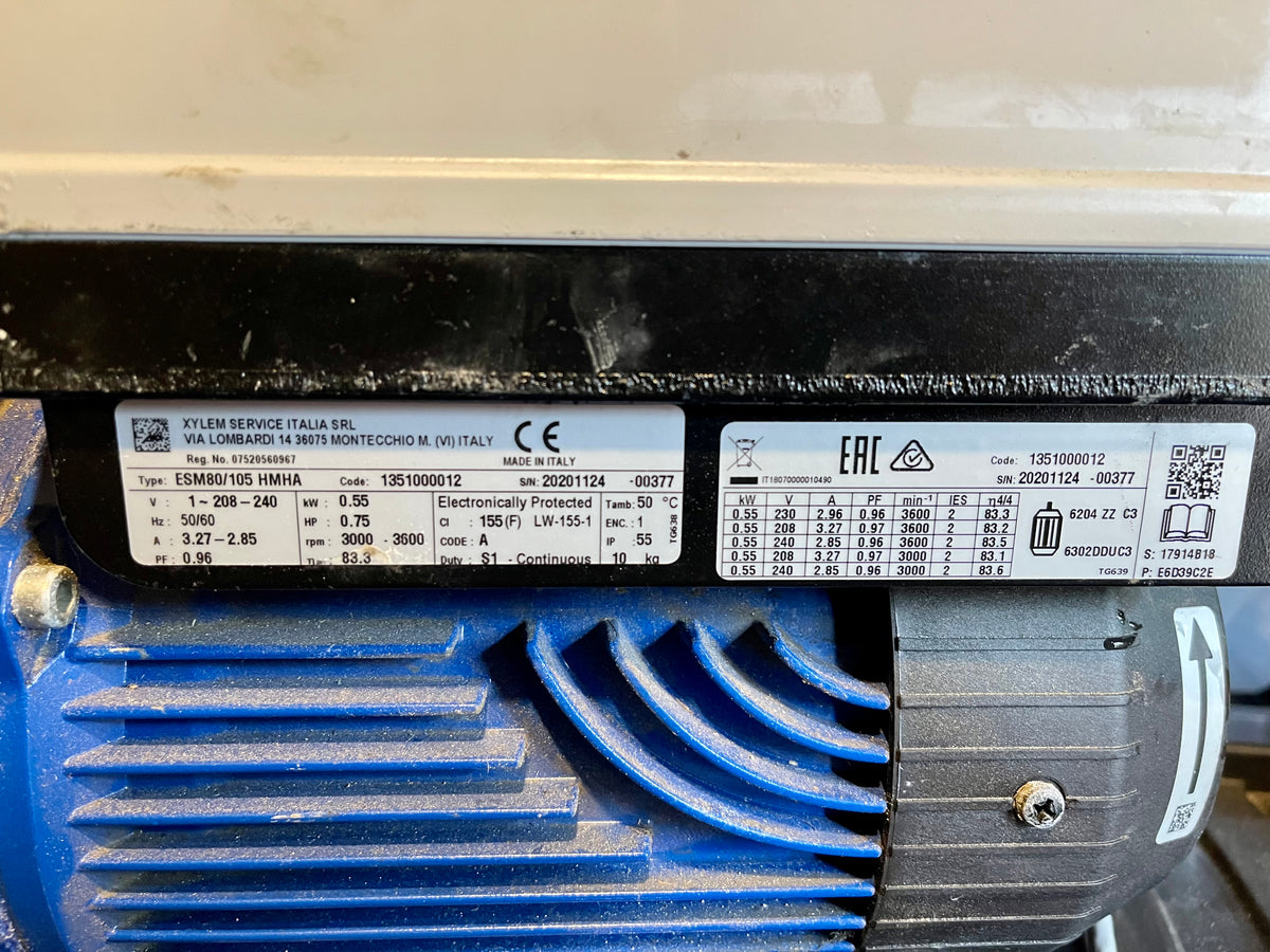 Lowara 3HME05S05 Horizontal Multistage Booster Pump 240v 1003100406 #2973 Used