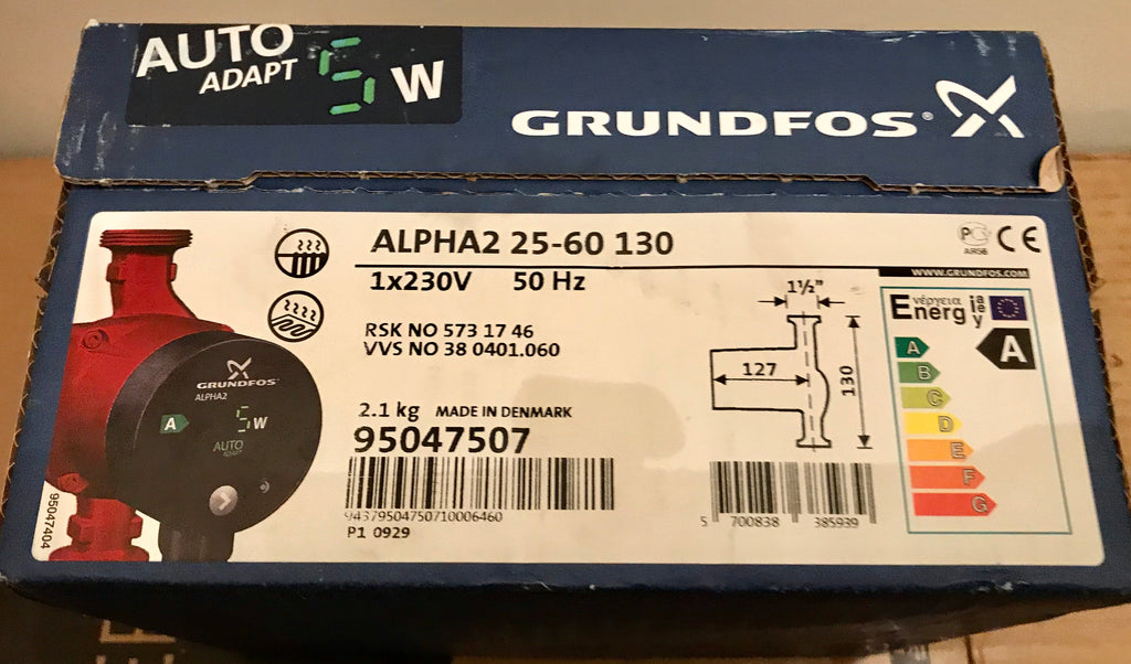 Grundfos Alpha2 25-60 130 95047507 Circulator Pump #2268