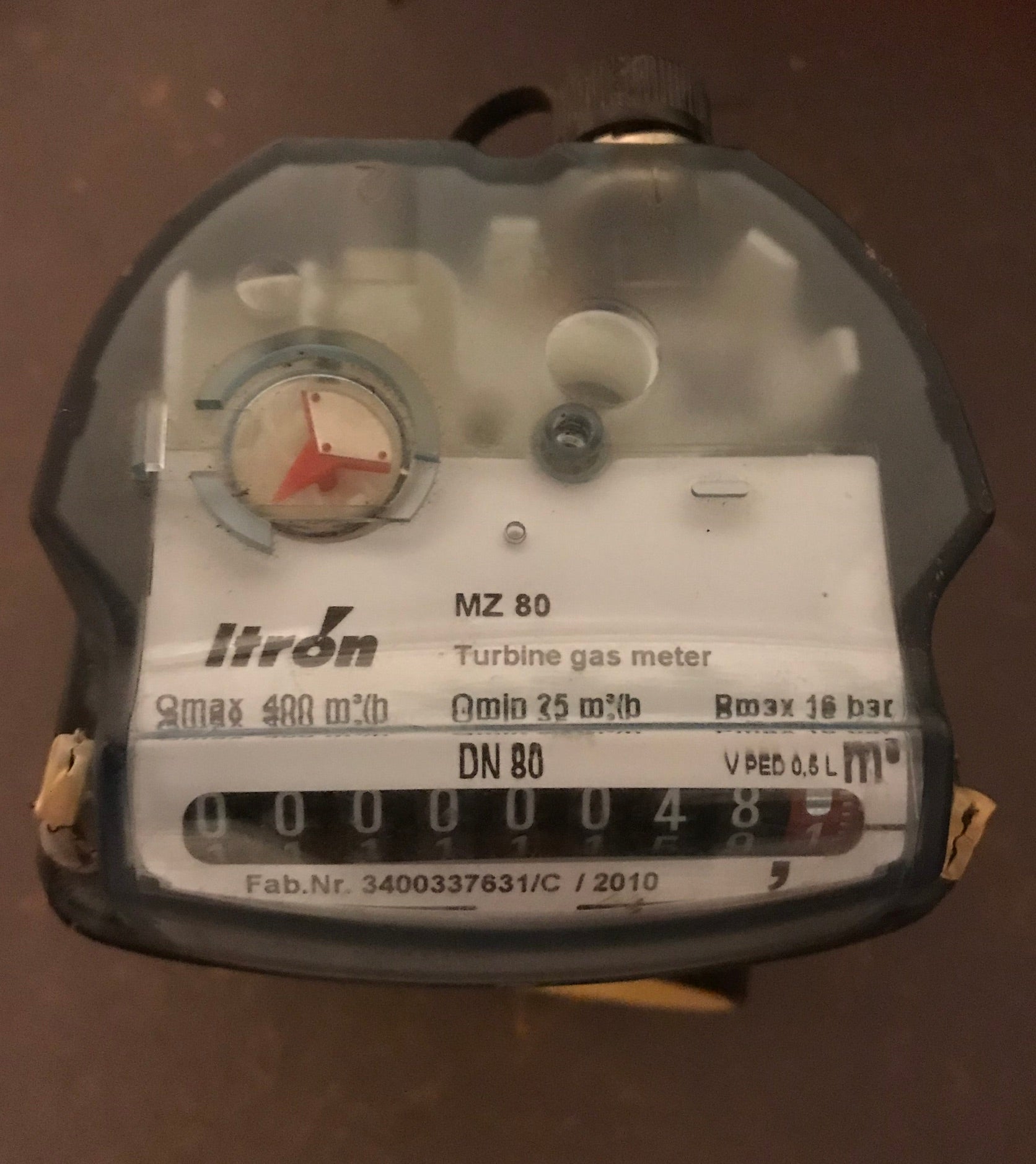 Itron MZ 80 Quantometer DN80 Mechanical Gas Turbine Meter #1158