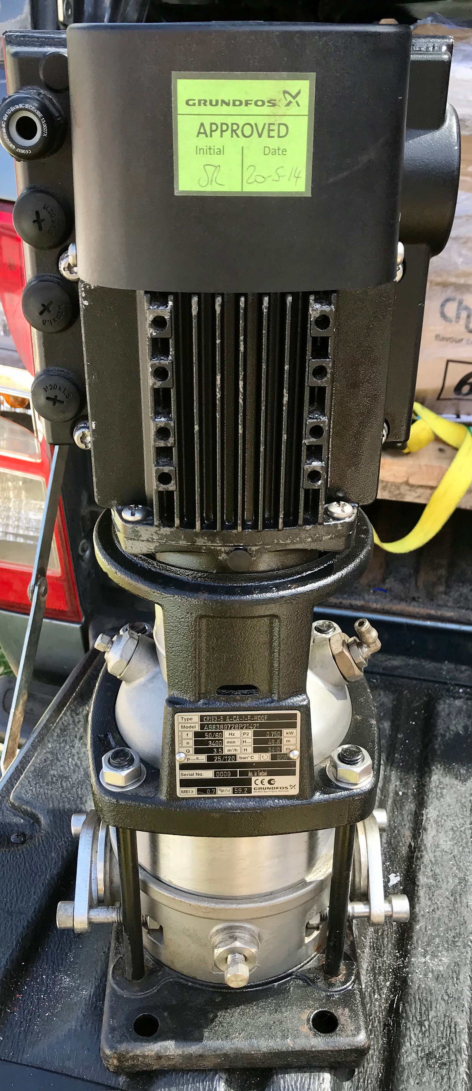 Grundfos CRIE 3-5 A-CA-I-E-HQQE - 98389728 Vertical Multistage Pump 240v  #1965