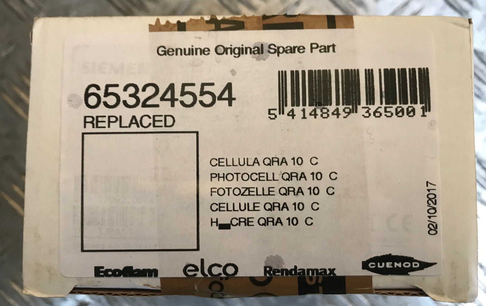 Siemens Landis QRA 10.C UV Photocell Flame Sensor  #1405