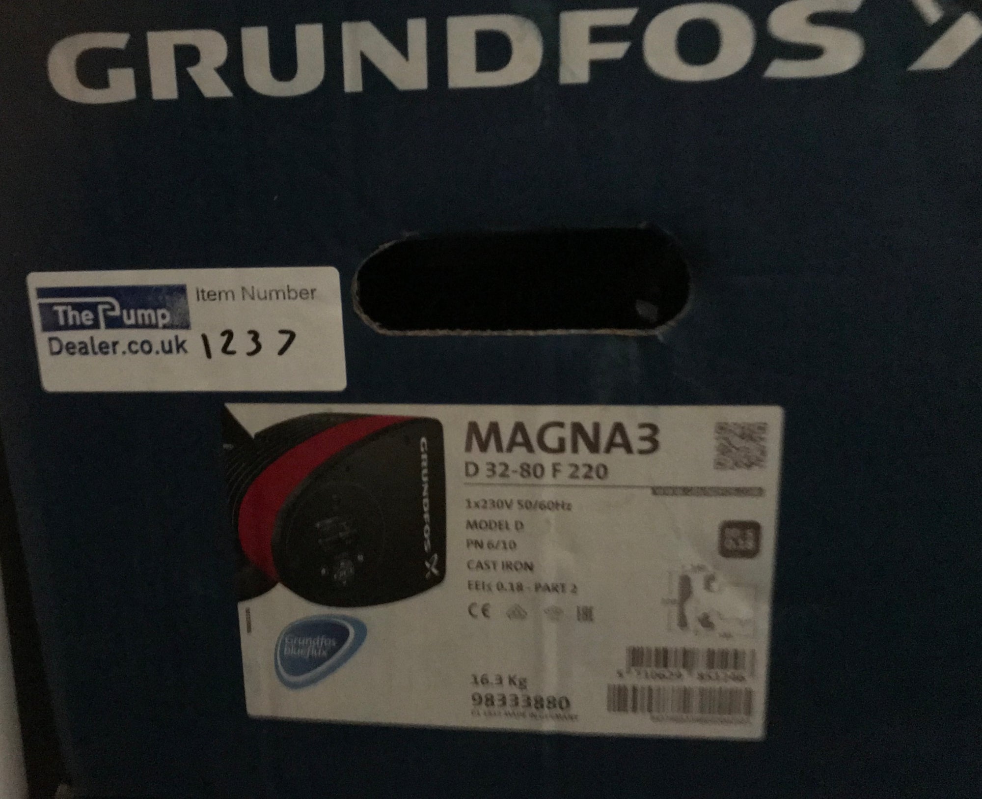 Grundfos Magna3 D 32-80 F Pump Heating Circulator 240v Flanged 98333880 #1237