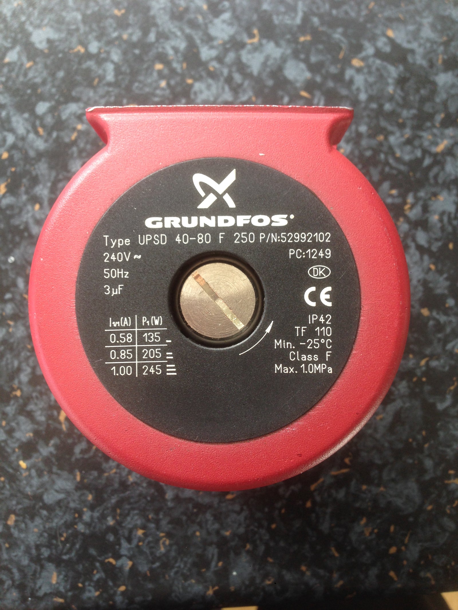 Grundfos UPS UPSD 40-80 F 250 Stator Unit Replacement Head 240v 52992102 #516