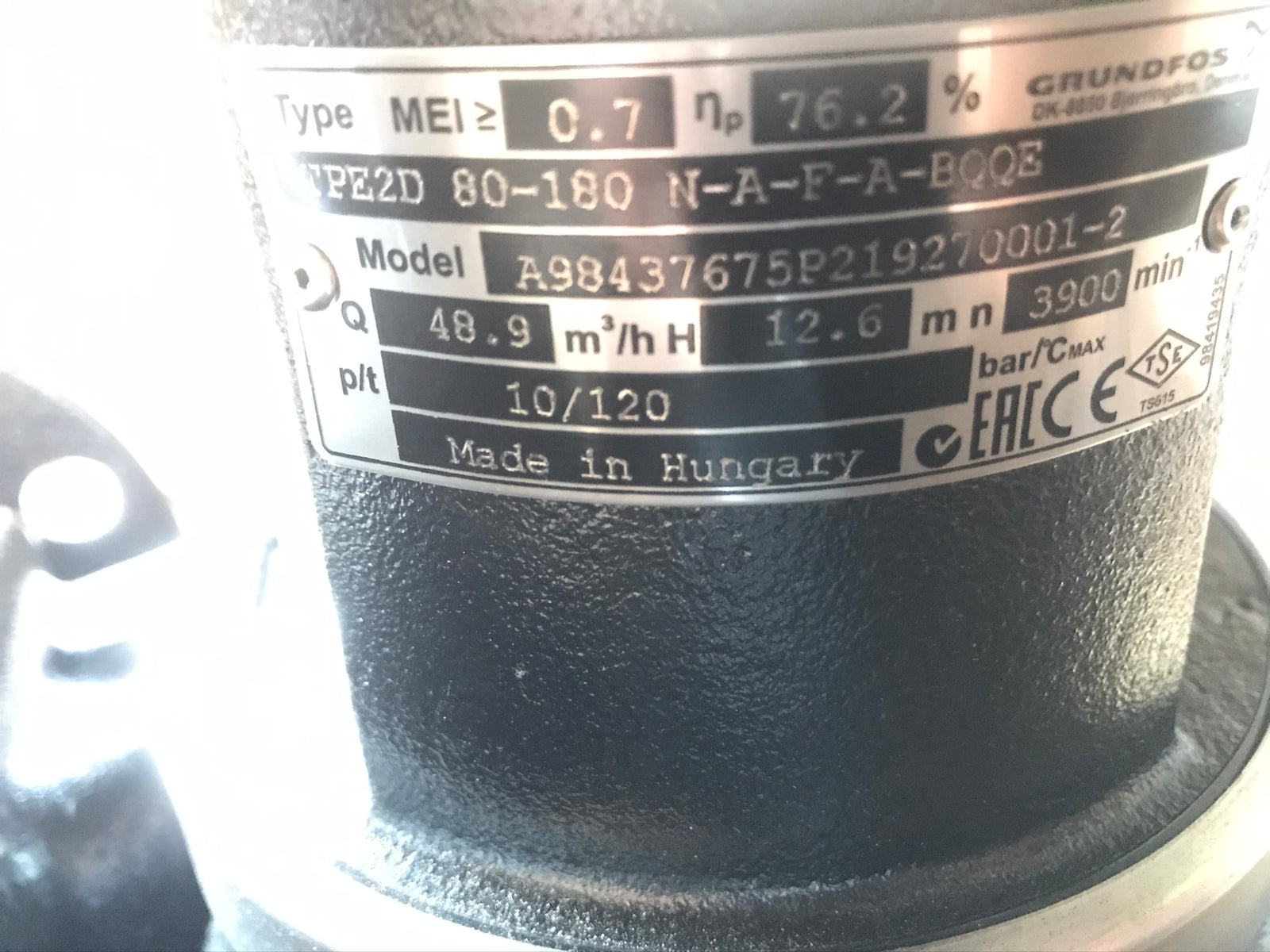 Grundfos TPE2D 80-180/2 N-A-F-A BQQE circulator Pump 98437675 415v #2102