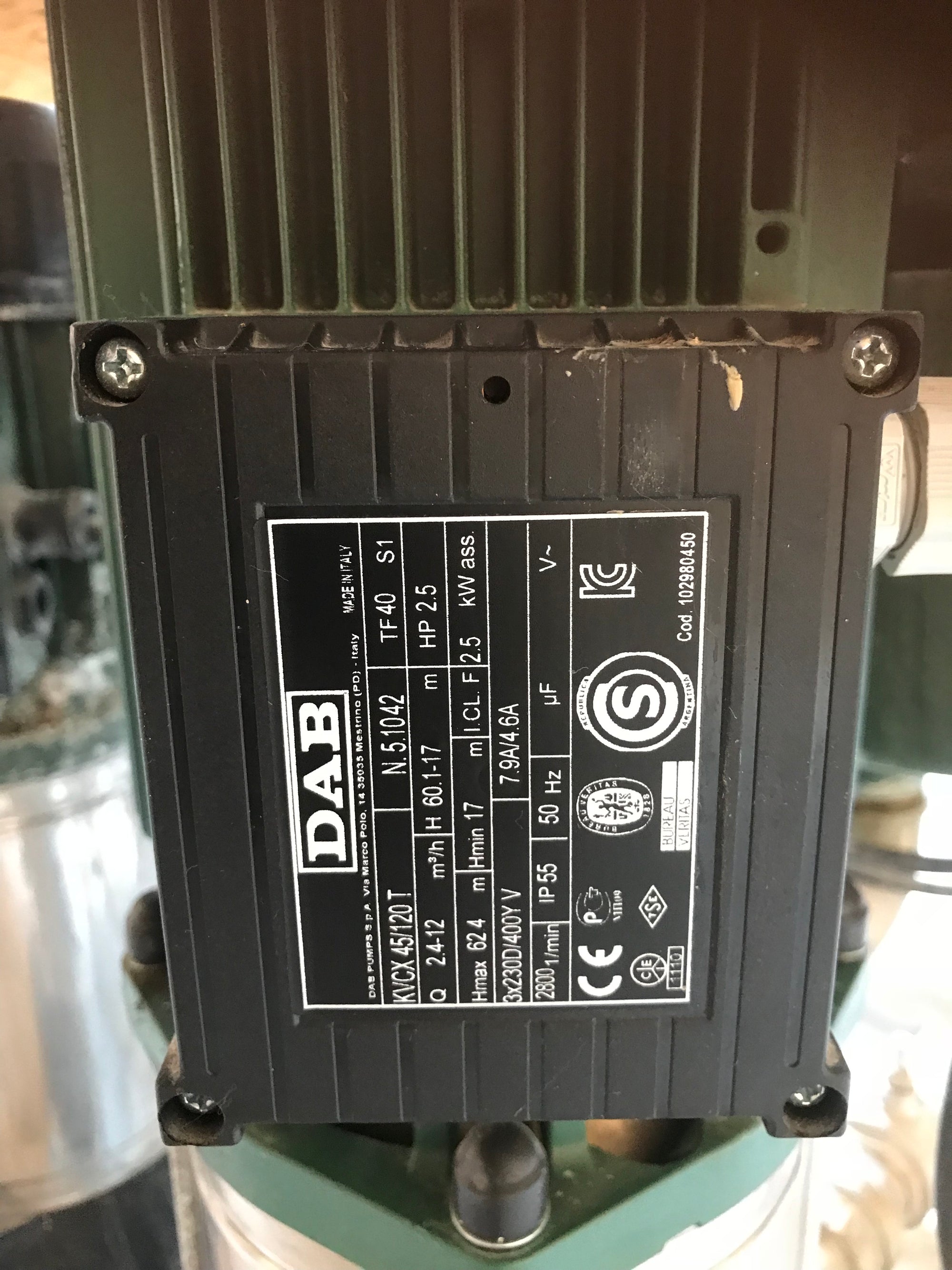 DAB 2KVCX A.D 45/120 M Variable Twin Pressure Booster Set 240v Active  #882