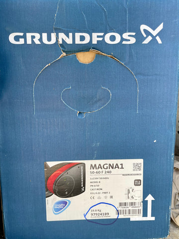 Grundfos Magna1 50-60f Variable Speed Circulator Pump 240V (97924189) #3185