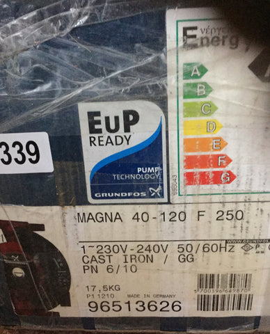Grundfos MAGNA UPE 40-120F (250) 96748499 'A' Rated/EuP Ready 240v #339