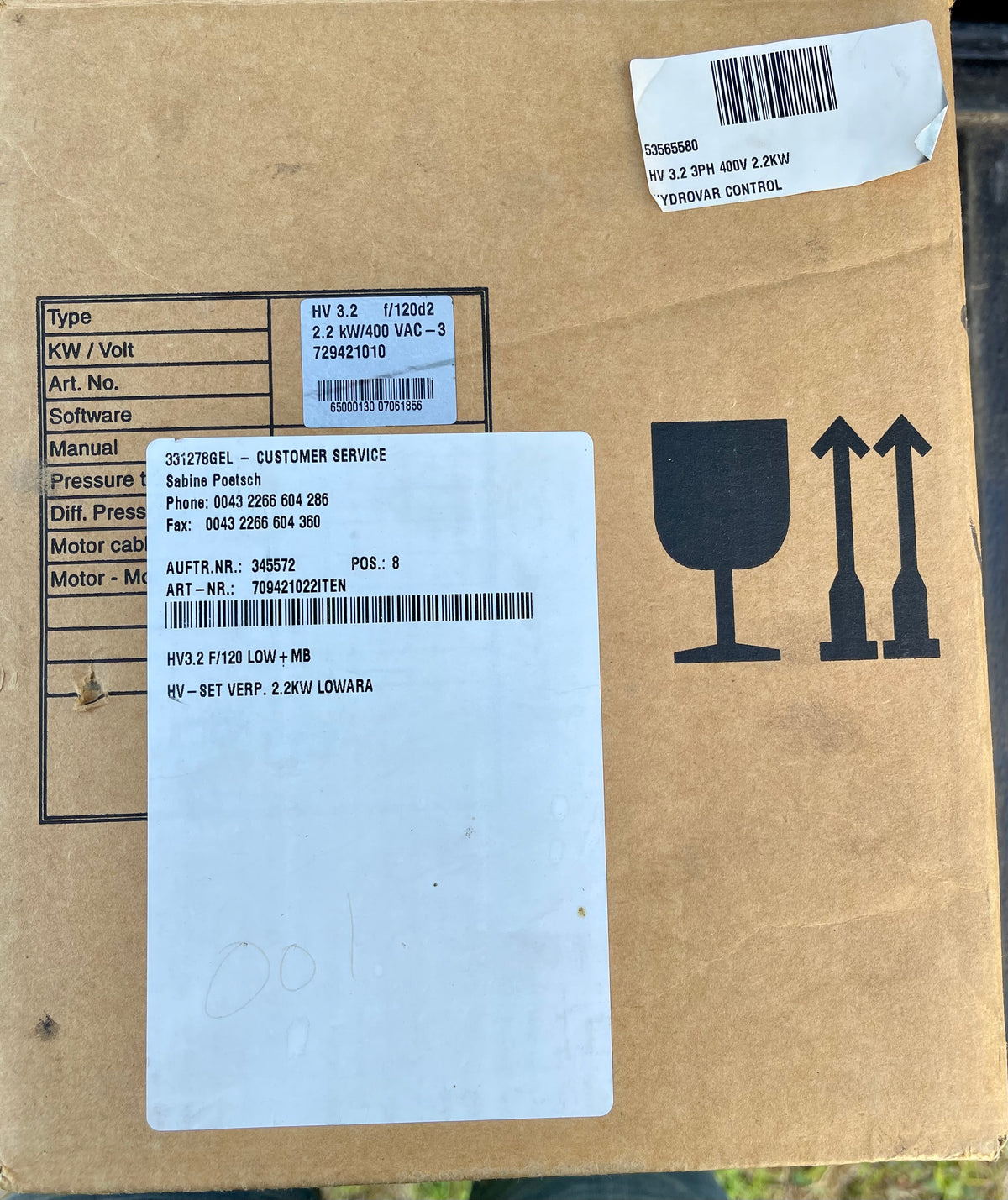 Xylem Lowara Hydrovar HV 3.2 f/120d2 2.2kW 415V ITT #3212 VAT