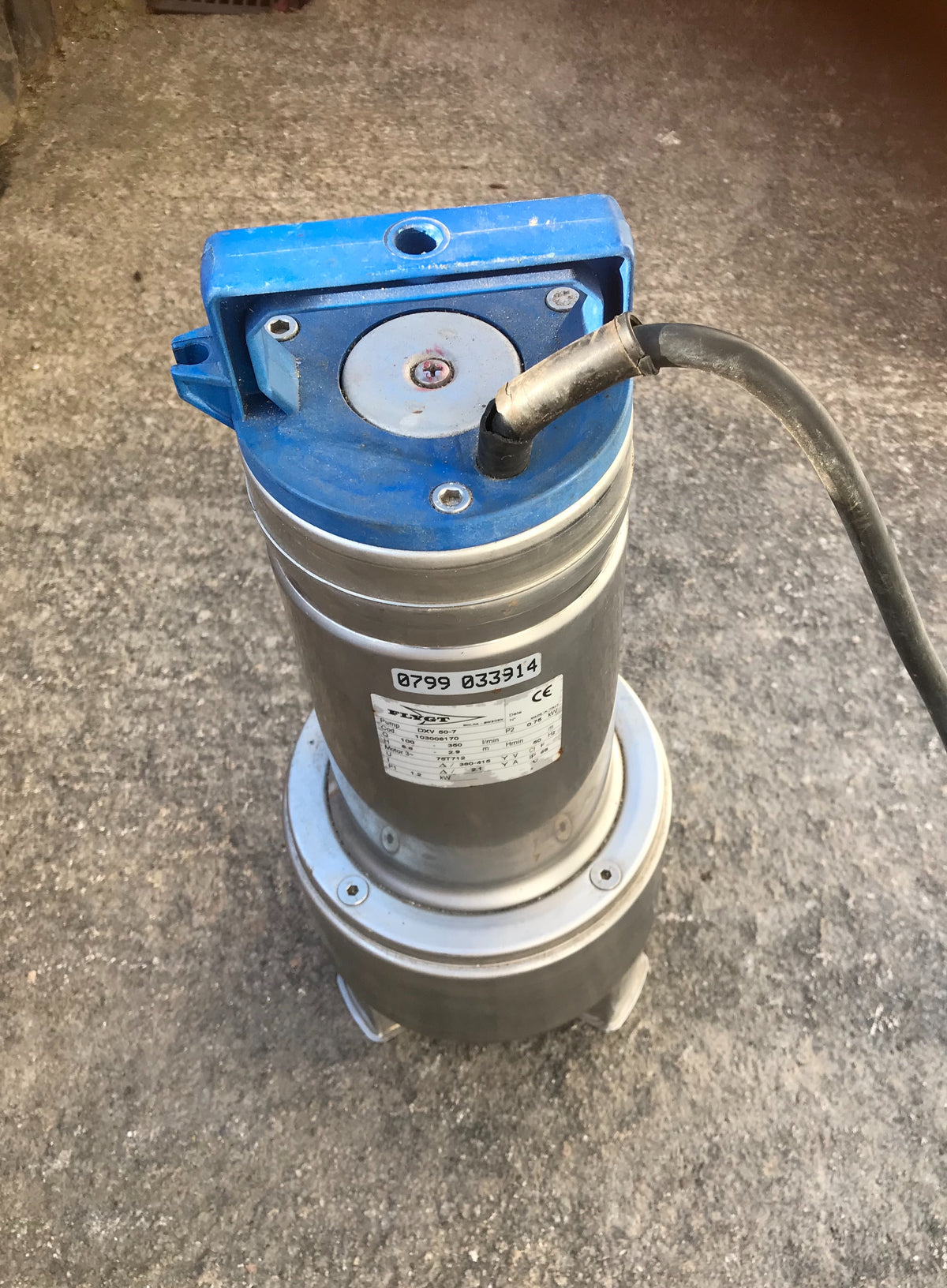 Flygt DXV 50-7 3~ submersible waste water drainage pump #833