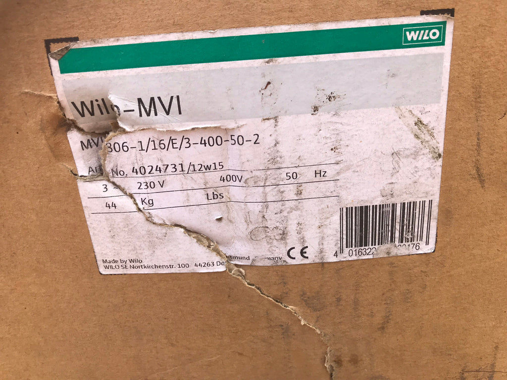 Wilo Pump MVI 806 Vertical multistage 4024731 400v #1541 VAT