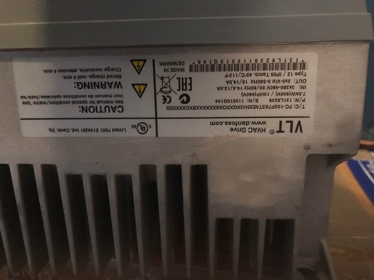 Danfoss VLT Inverter Invertor IP55 7.5KW Variable Speed Drive 131L9239 #2383