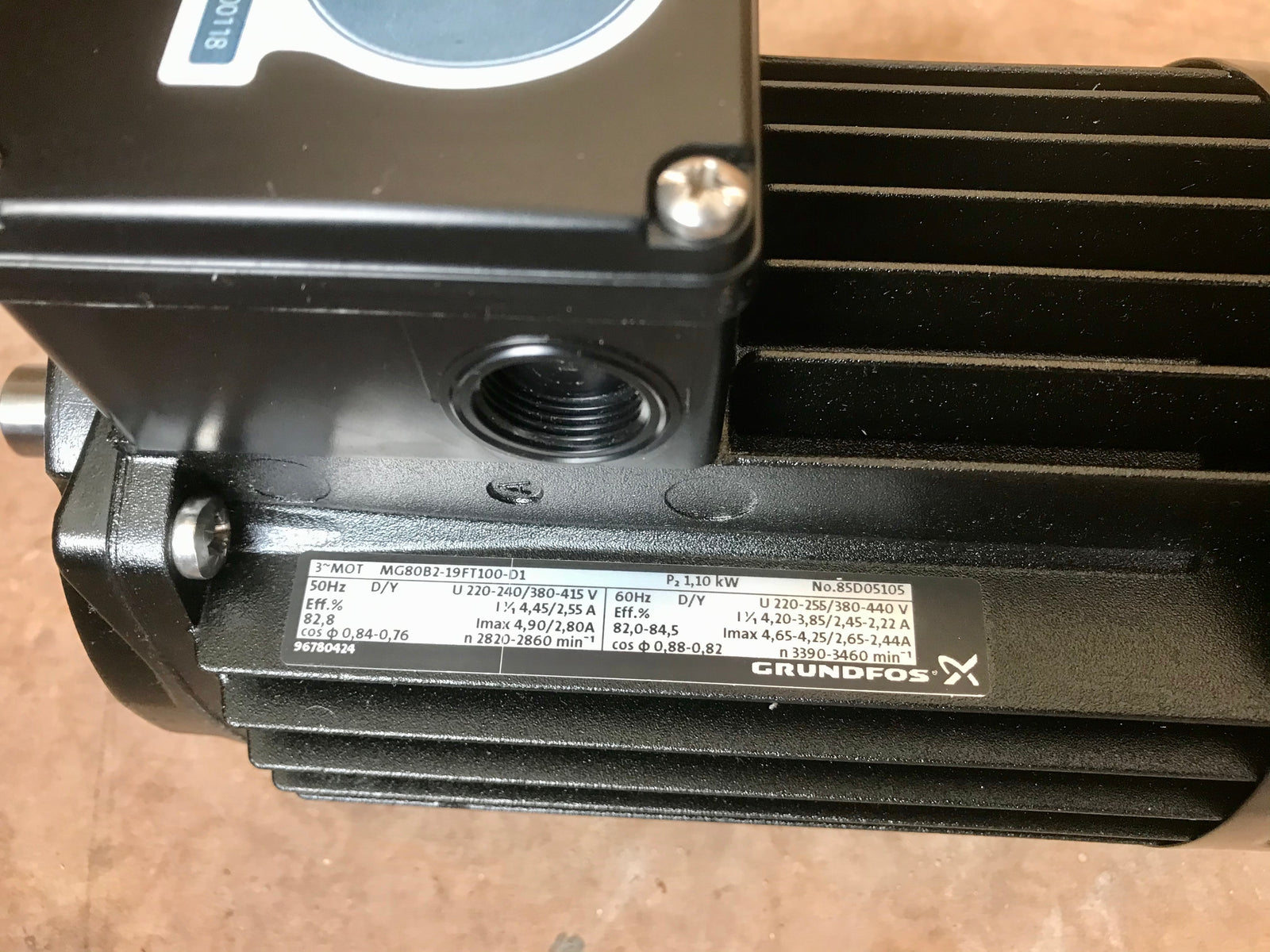 Grundfos 1.1kw 3~ 415v MG80B2-19FT100-D1 85D05105 Replacement Head motor #2343