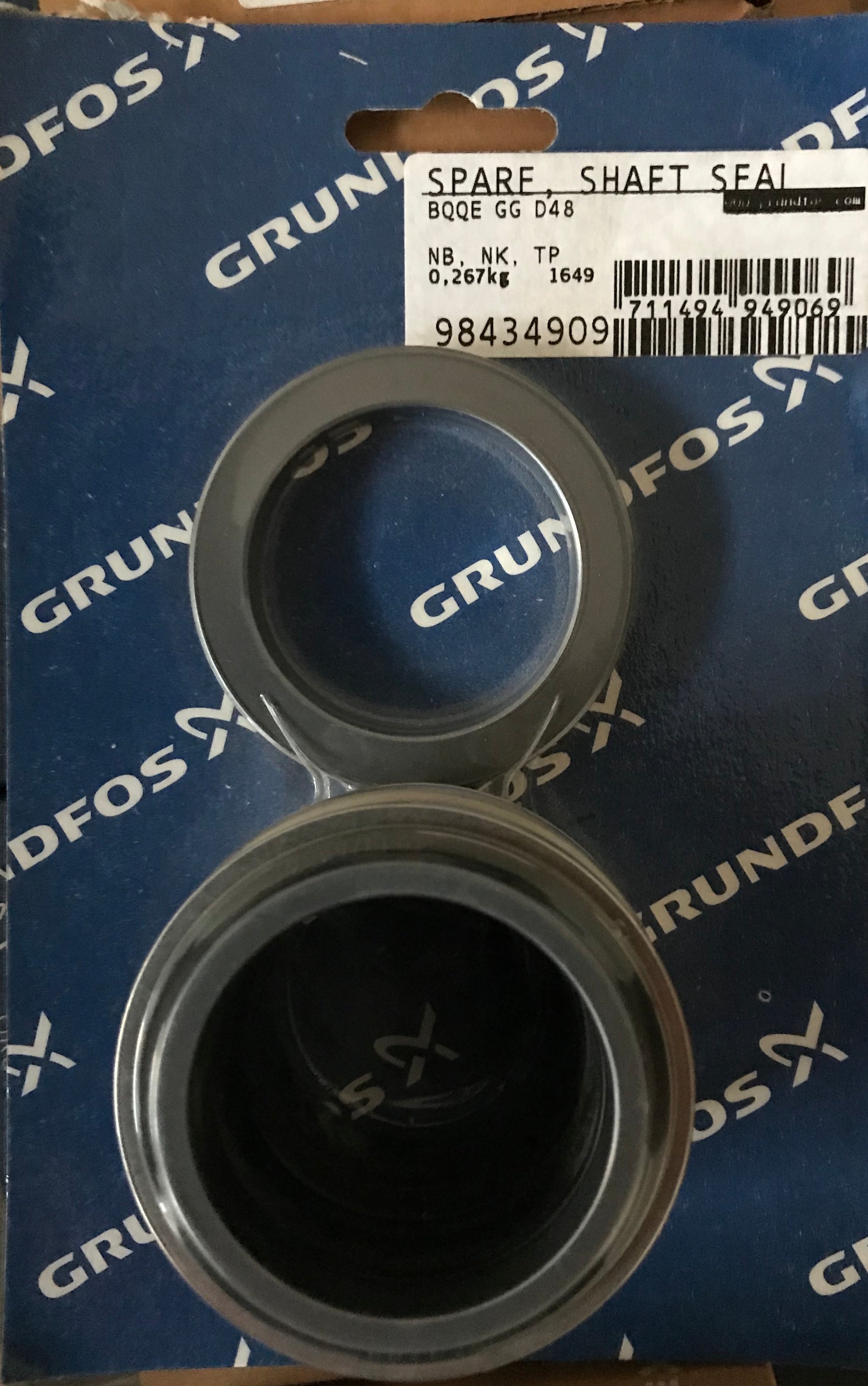 Grundfos 98434909 BQQE GG D48 NB NK TP SHAFT SEAL KIT #1128