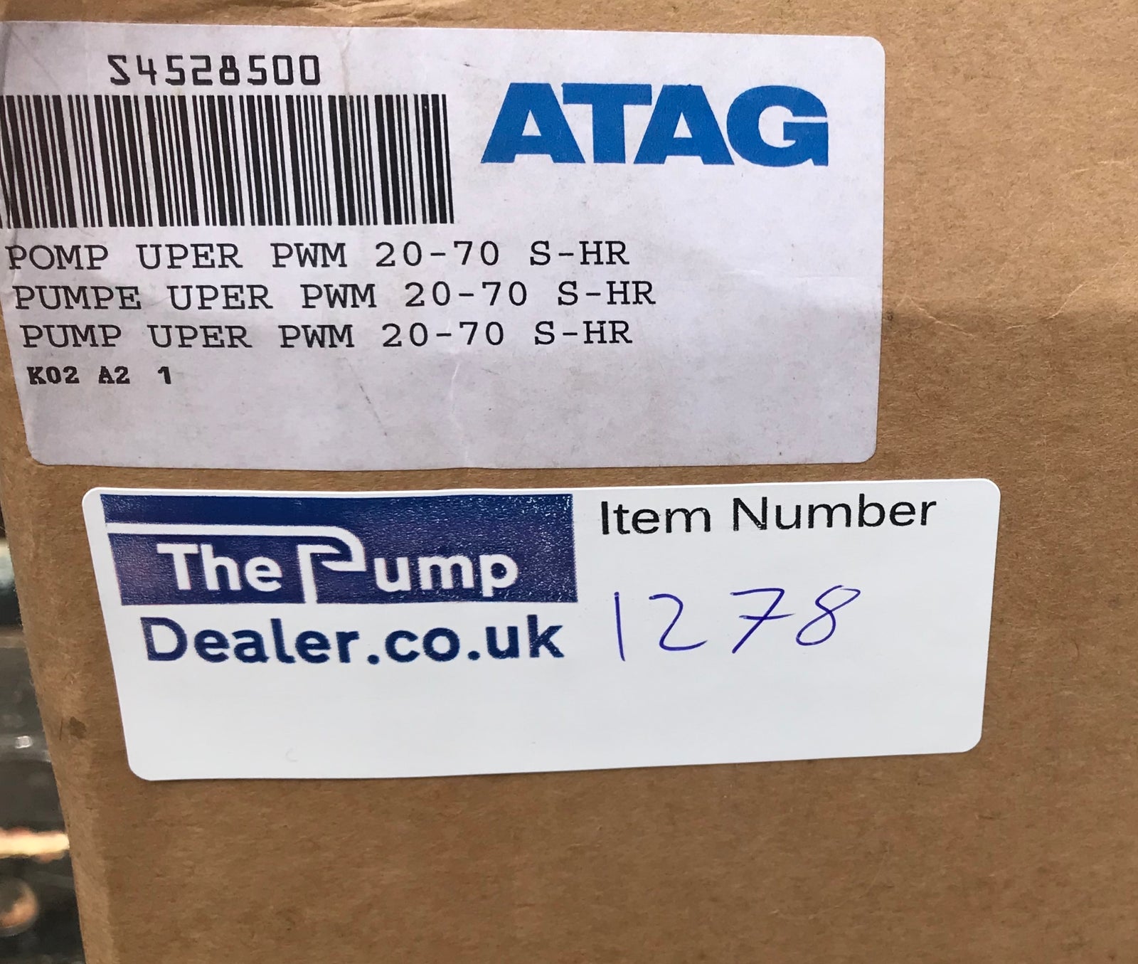 Grundfos UPER 20-70 PWM Pump 240V 52588322 ATAG s4528500 #1278