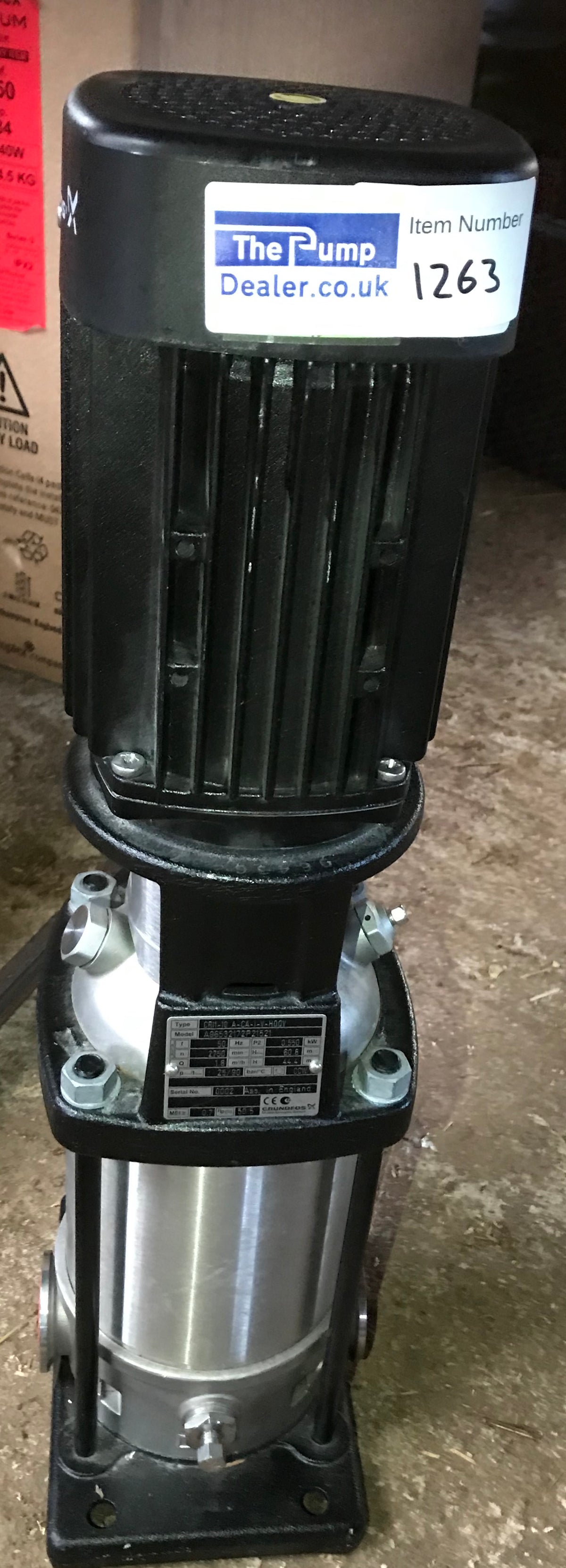 Grundfos CRI 1-10 stainless 230v vertical multistage pump 96532172 #1263