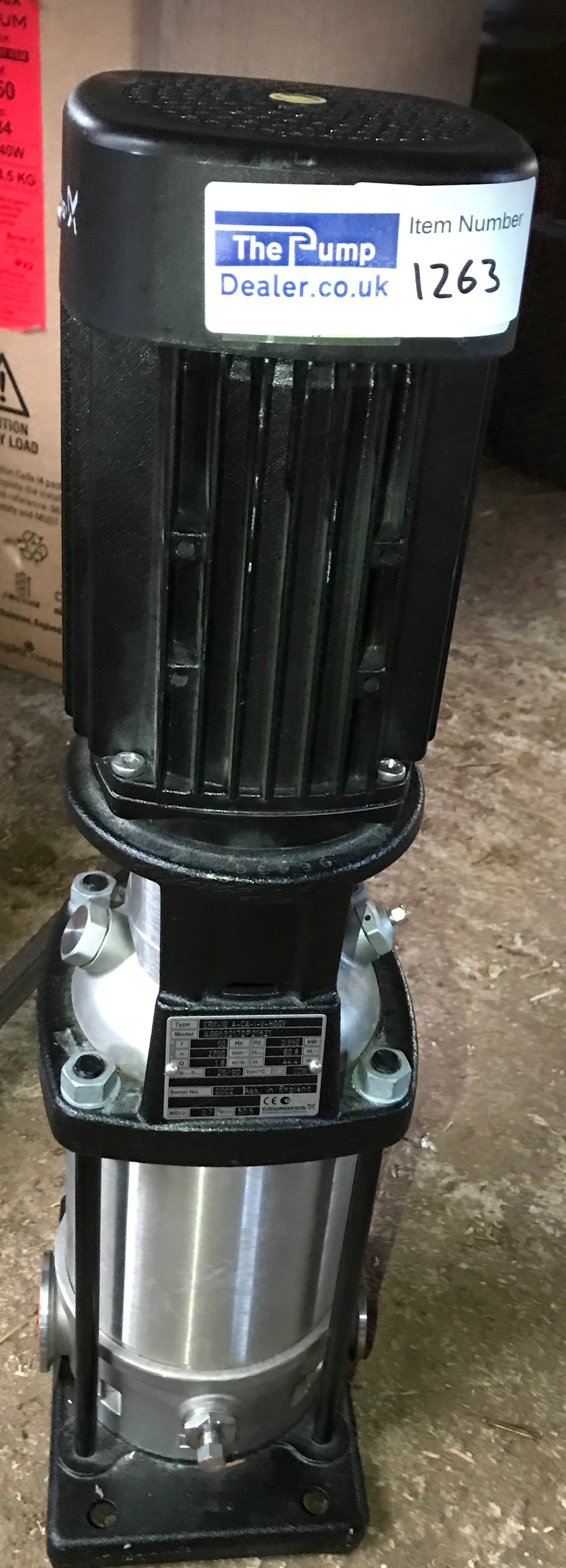 Grundfos CRI 1-10 stainless 230v vertical multistage pump 96532172 #1263