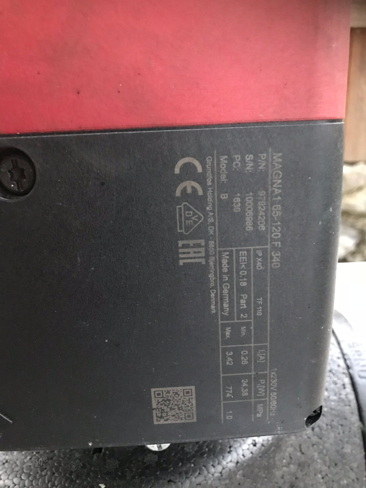 Grundfos MAGNA1 65-120F (340) 97924206 Variable Speed Pump Circulator 240V #1043 USED