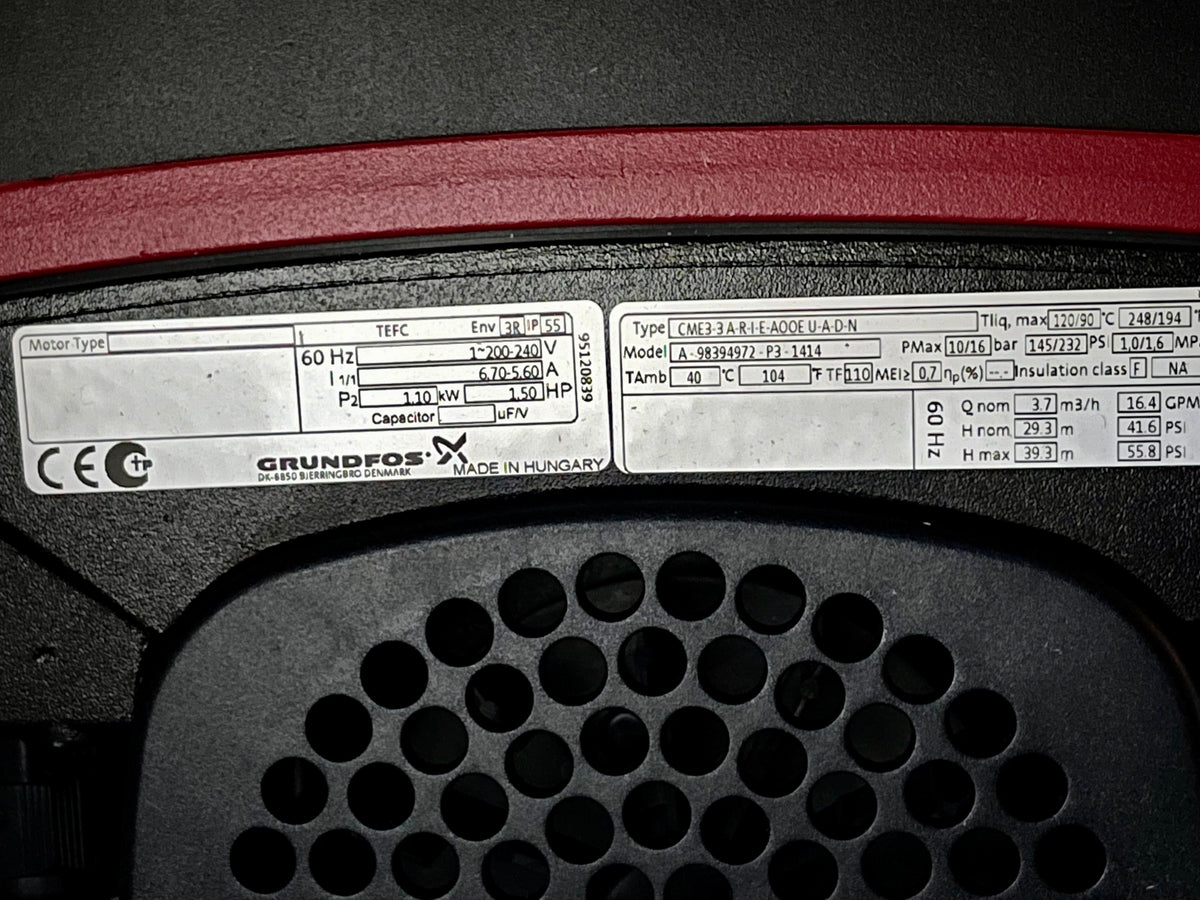 Grundfos Hydro GTI-E 1x CME 3-3 98491943 Booster Tank Set 230v 4 bar #3425 VAT