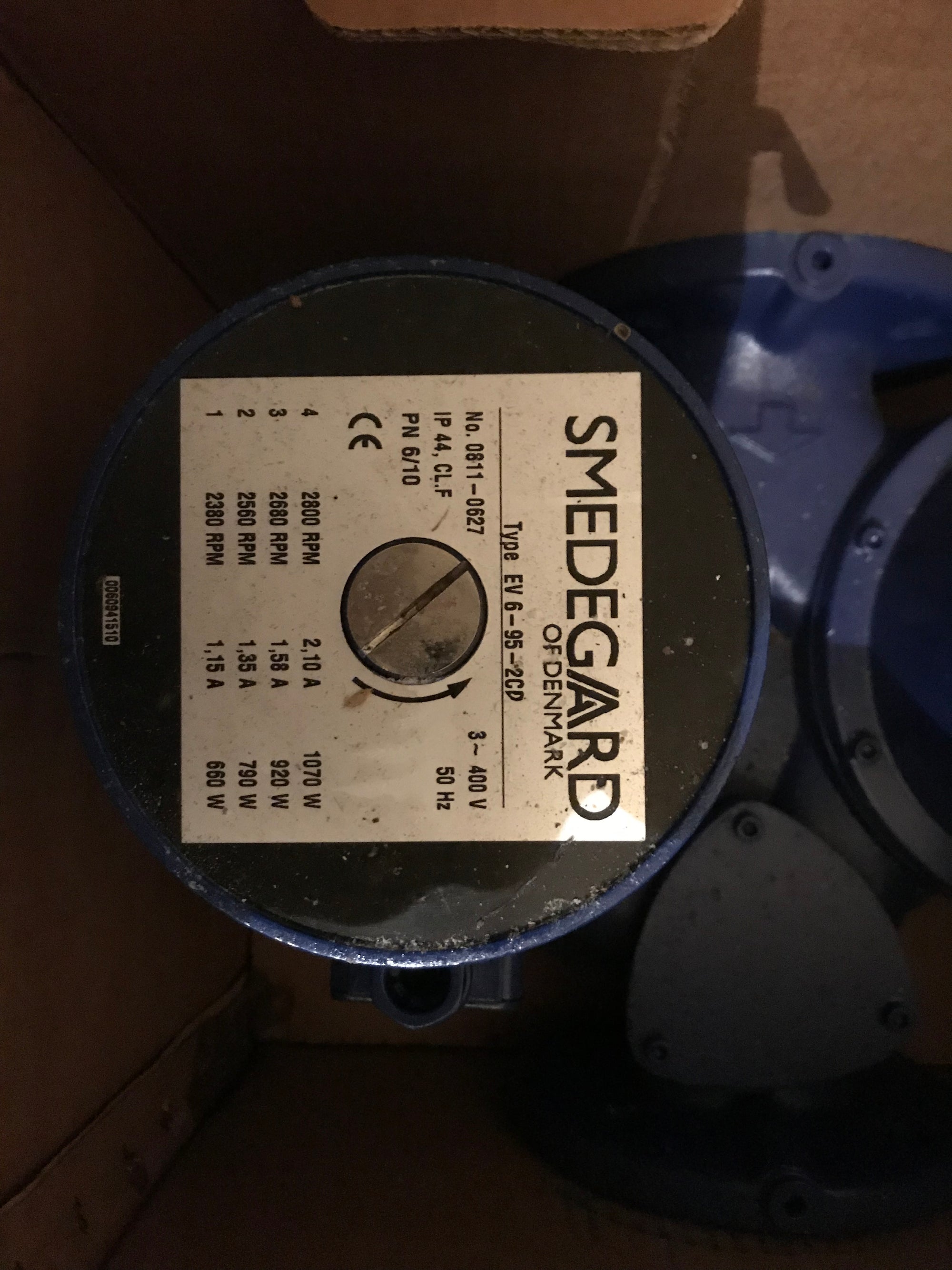Smedegaard EV 6-95-2 CD 415v Heating circulation Pump DN65 340mm #1867