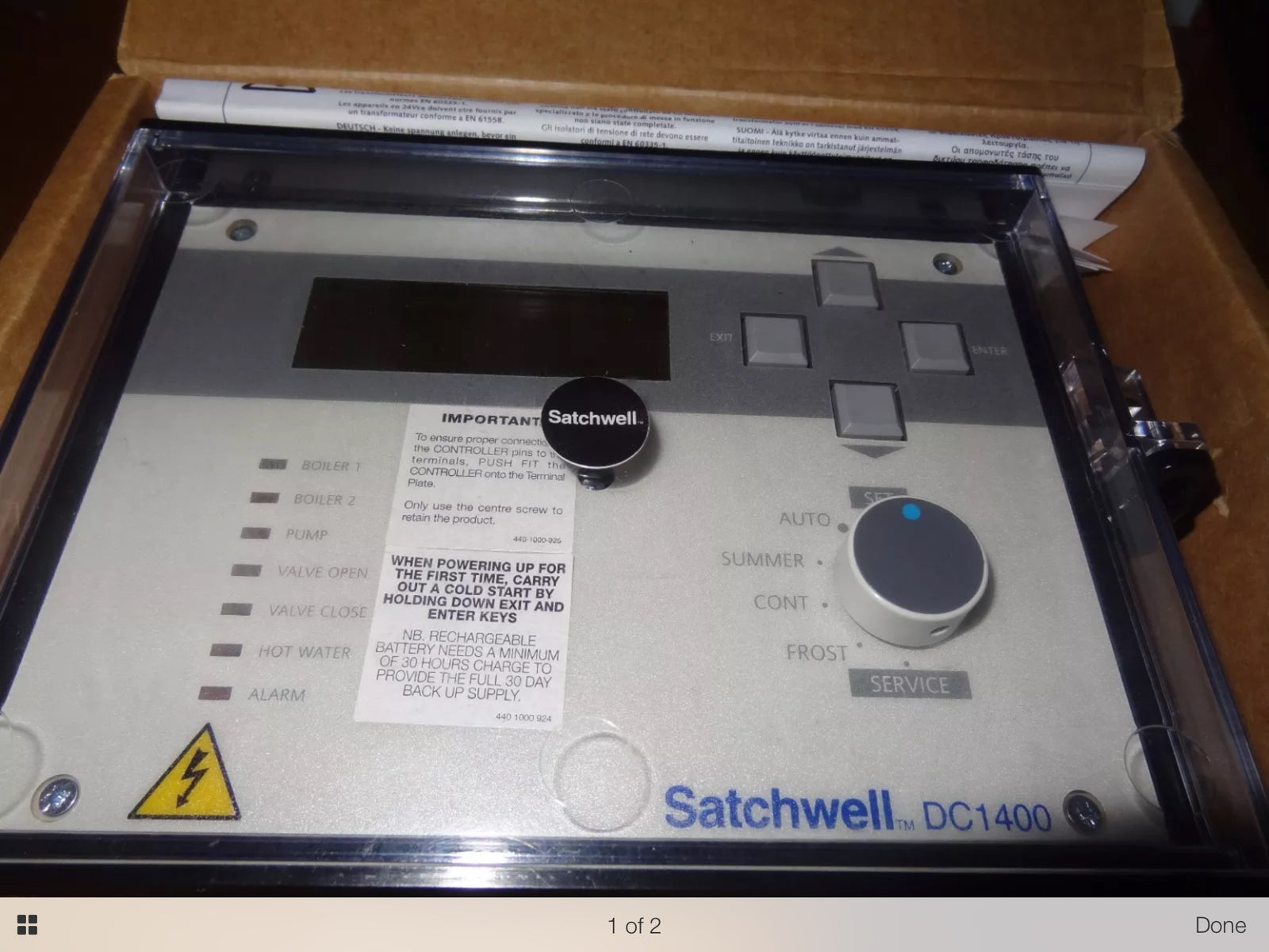 Schneider Satchwell Drayton DC1400 Controller Panel Heating Programmer #2506