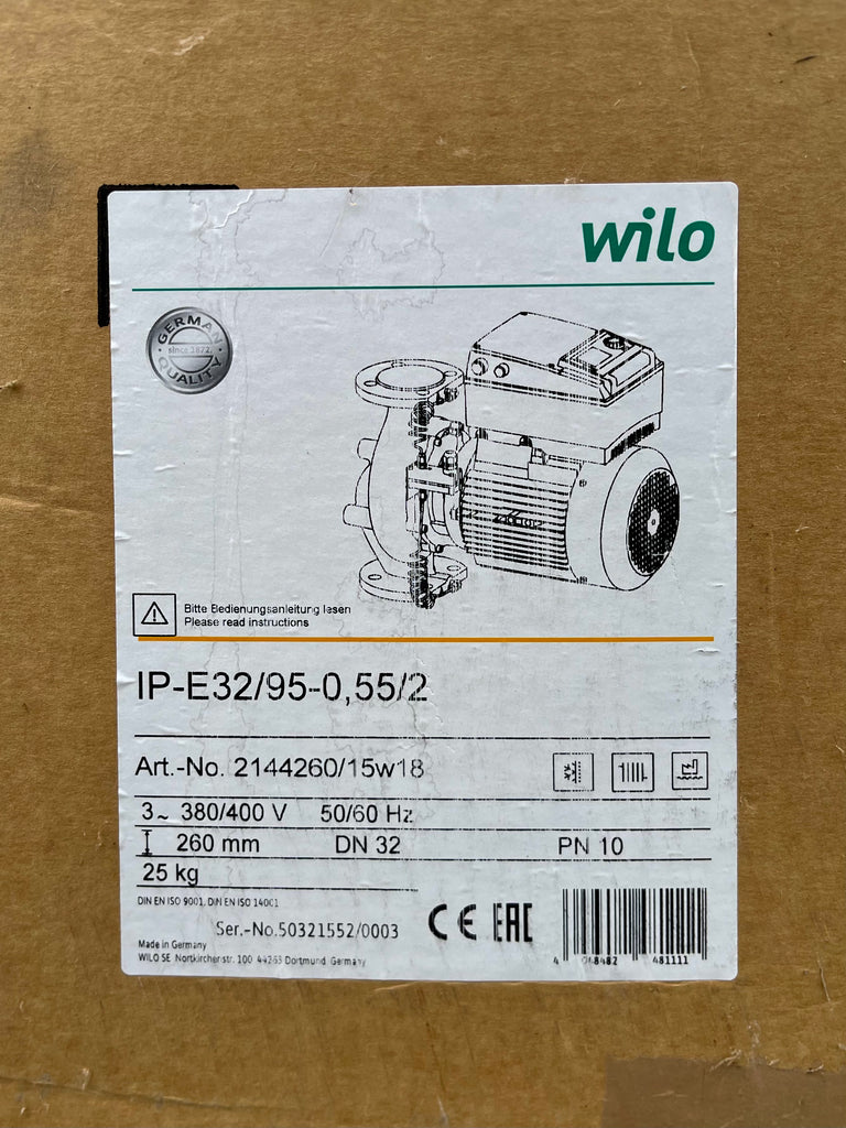 Wilo IP-E 32/95-0,55/2 Circulator Pump 415v DN32 260mm 2144260 #3173