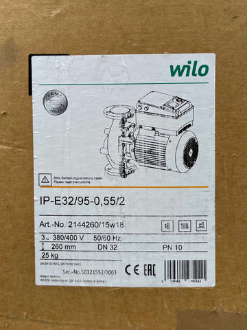 Wilo IP-E 32/95-0,55/2 Circulator Pump 415v DN32 260mm 2144260 #3173