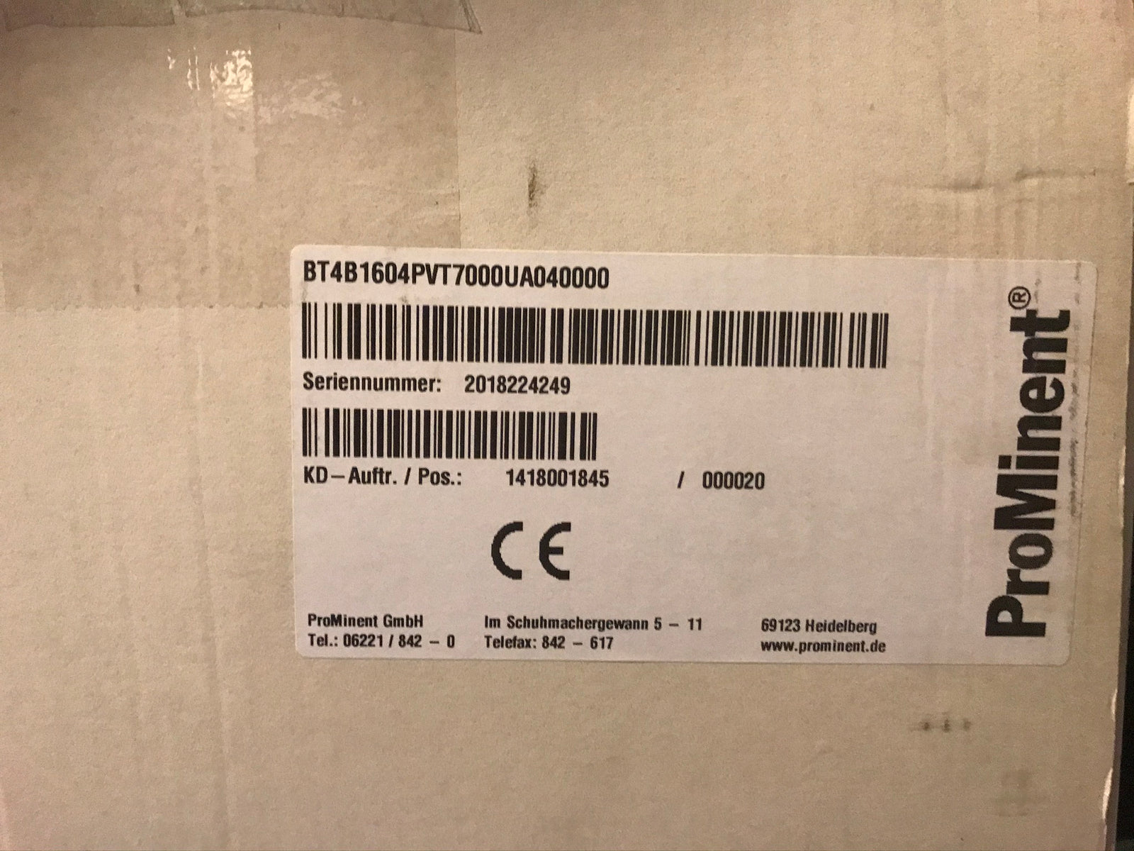 ProMinent Beta SOLENOID BT4B1604PVT7000UA040000 Metering Dosing Pump #2486