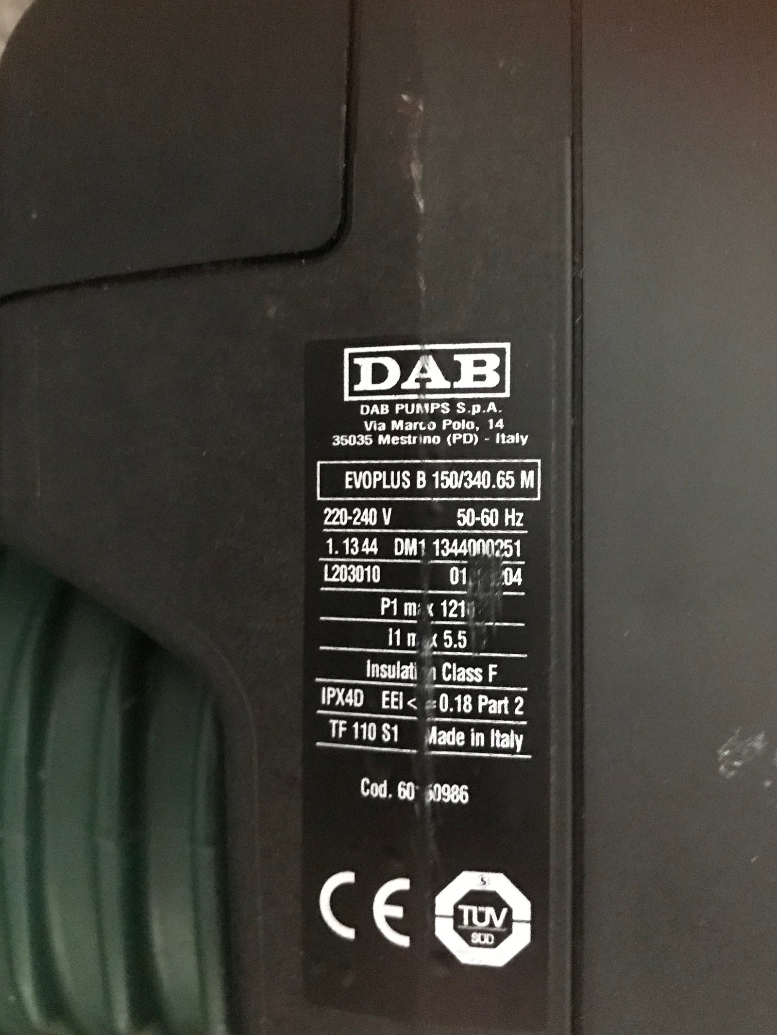 DAB EVOPLUS B 150/340.65 M 60150986 Heating Pump Like Magna 65-150 F 340mm #846