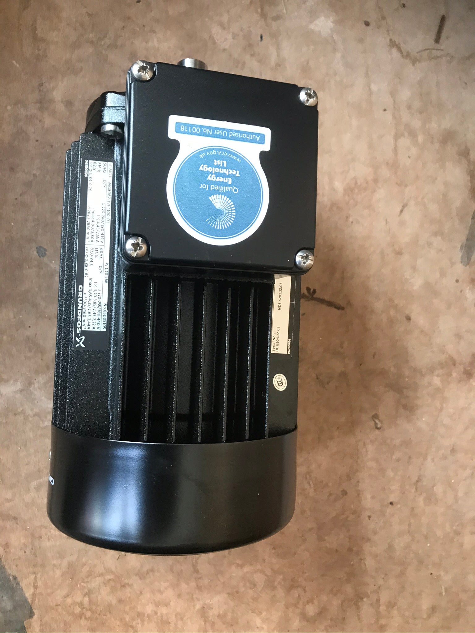 Grundfos 1.1kw 3~ 415v MG80B2-19FT100-D1 85D05105 Replacement Head motor #2343