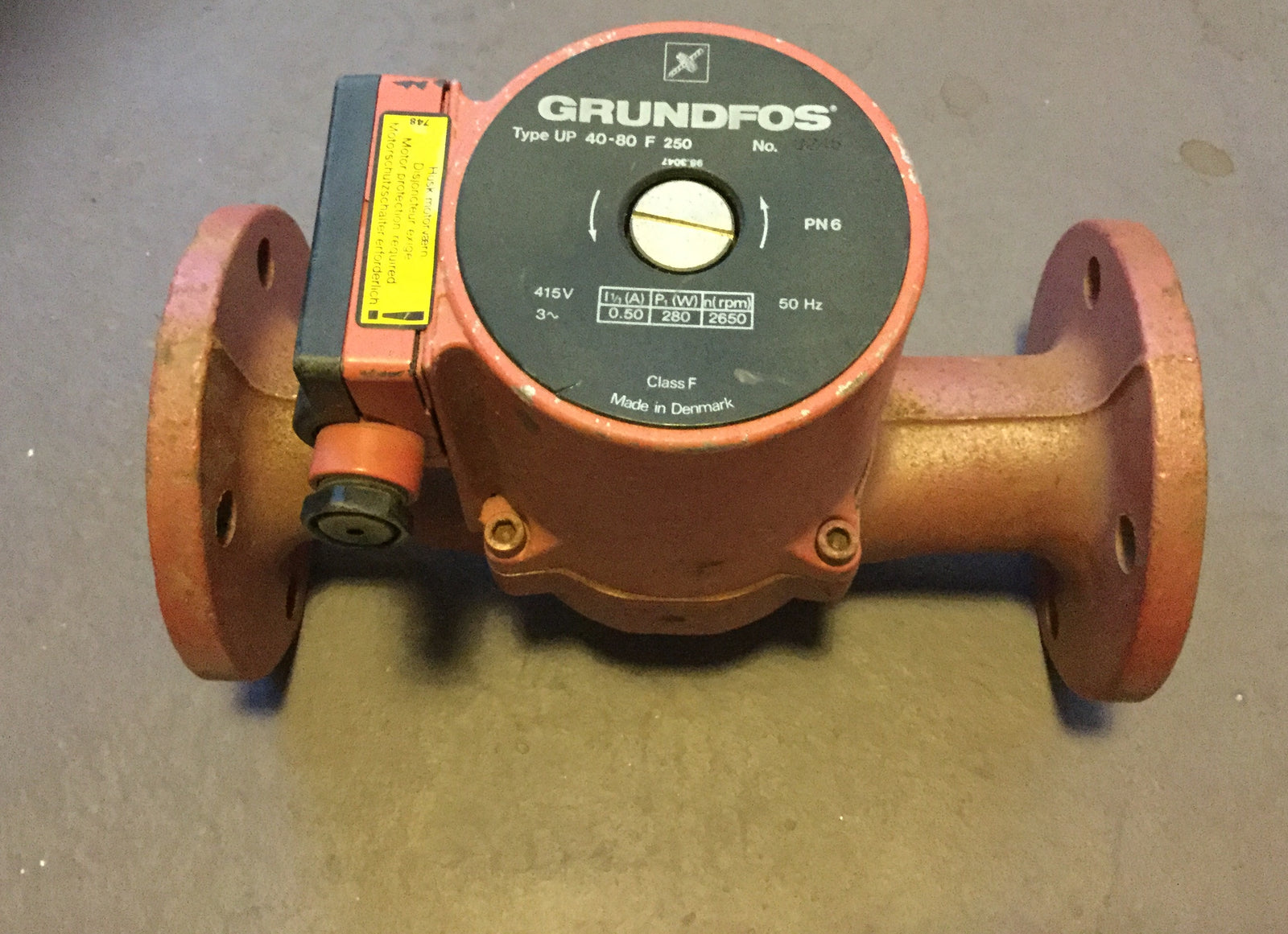 Grundfos UP 40-80 F (250) Heating Circulator 415V 52022194 #674