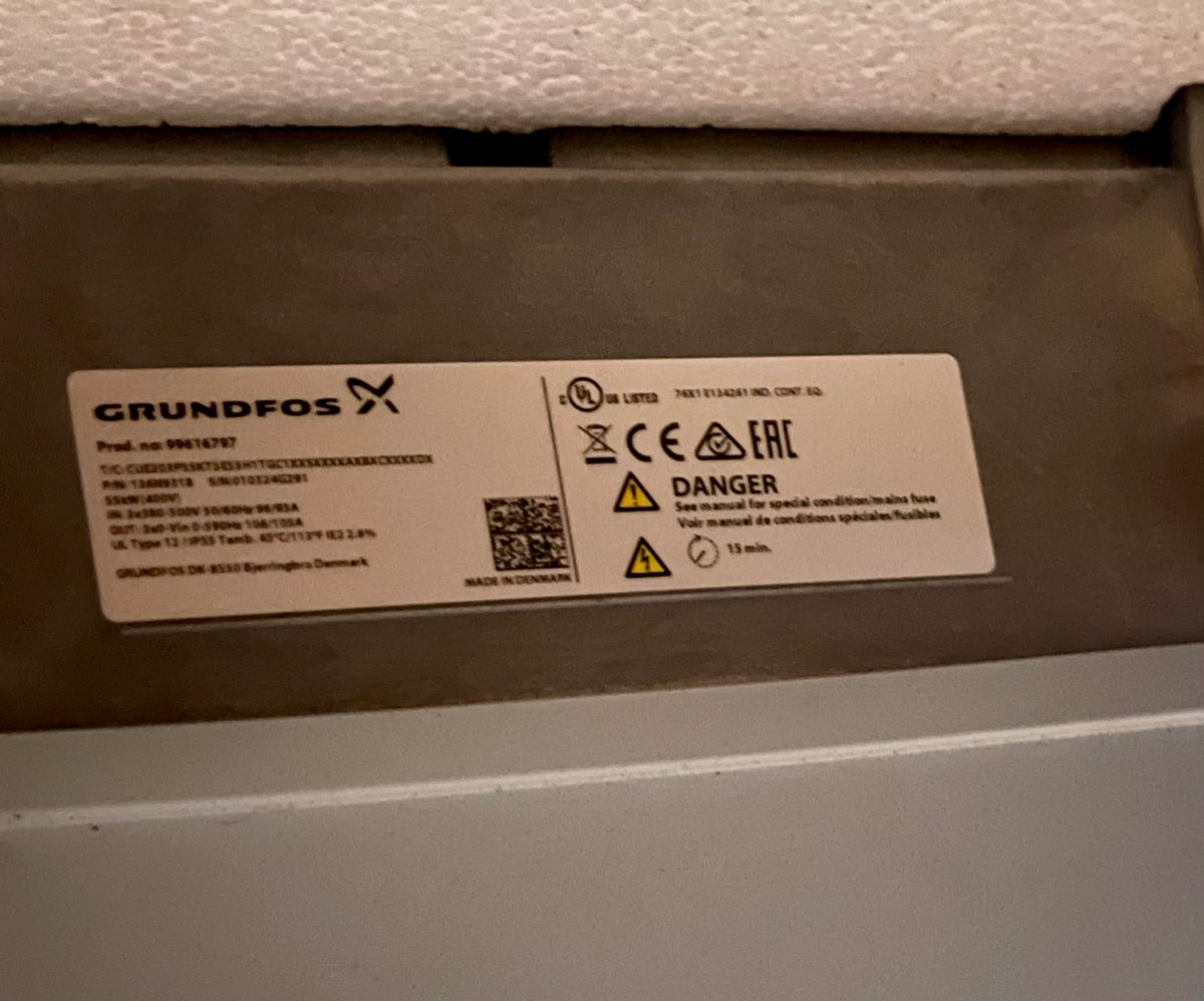 Grundfos CUE 55kw Inverter Controller Frequency Drive IP55 99616797 #2875