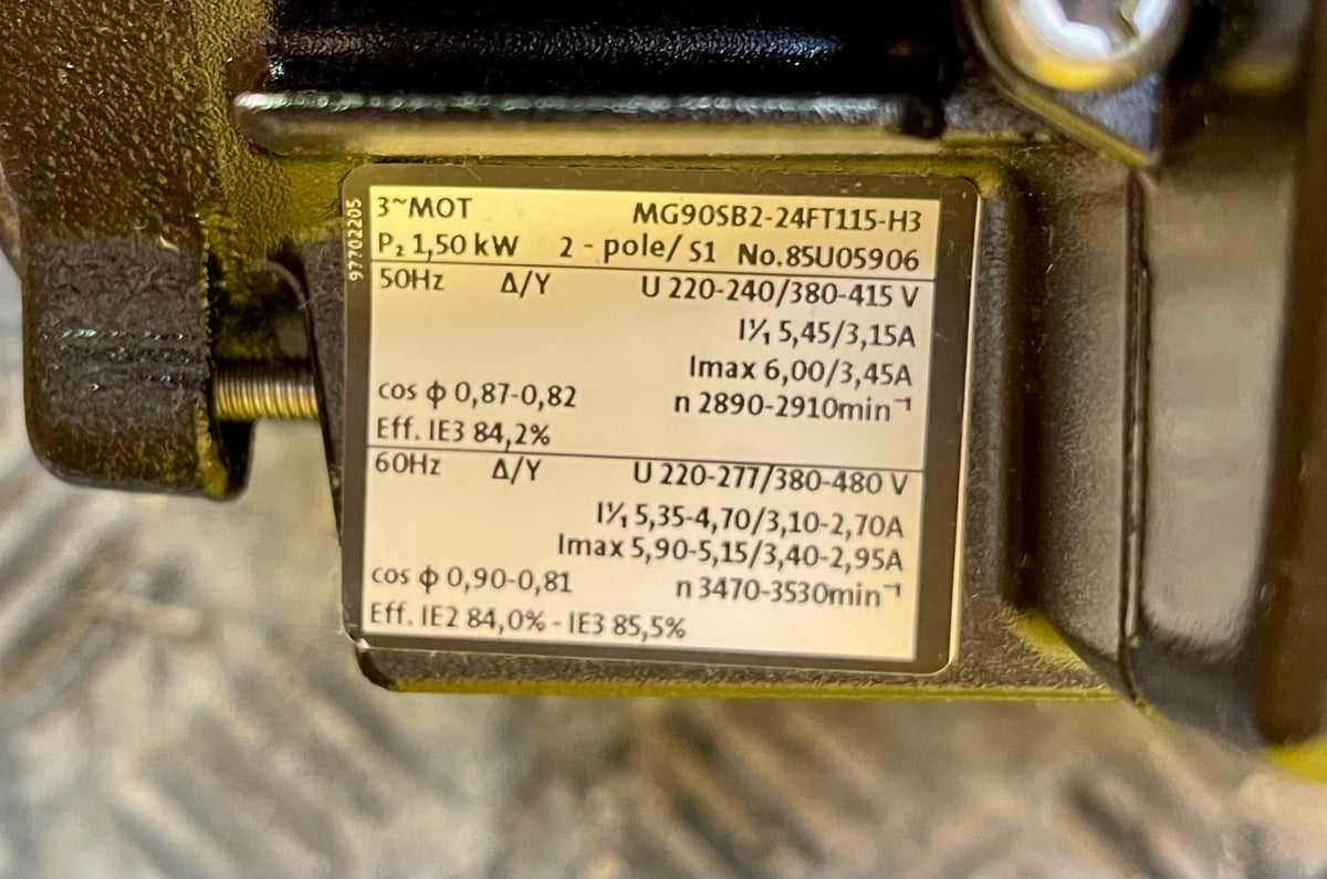 Grundfos MG90SB2 1.5kw Pump Motor 415v 85U05906 #2975 VAT