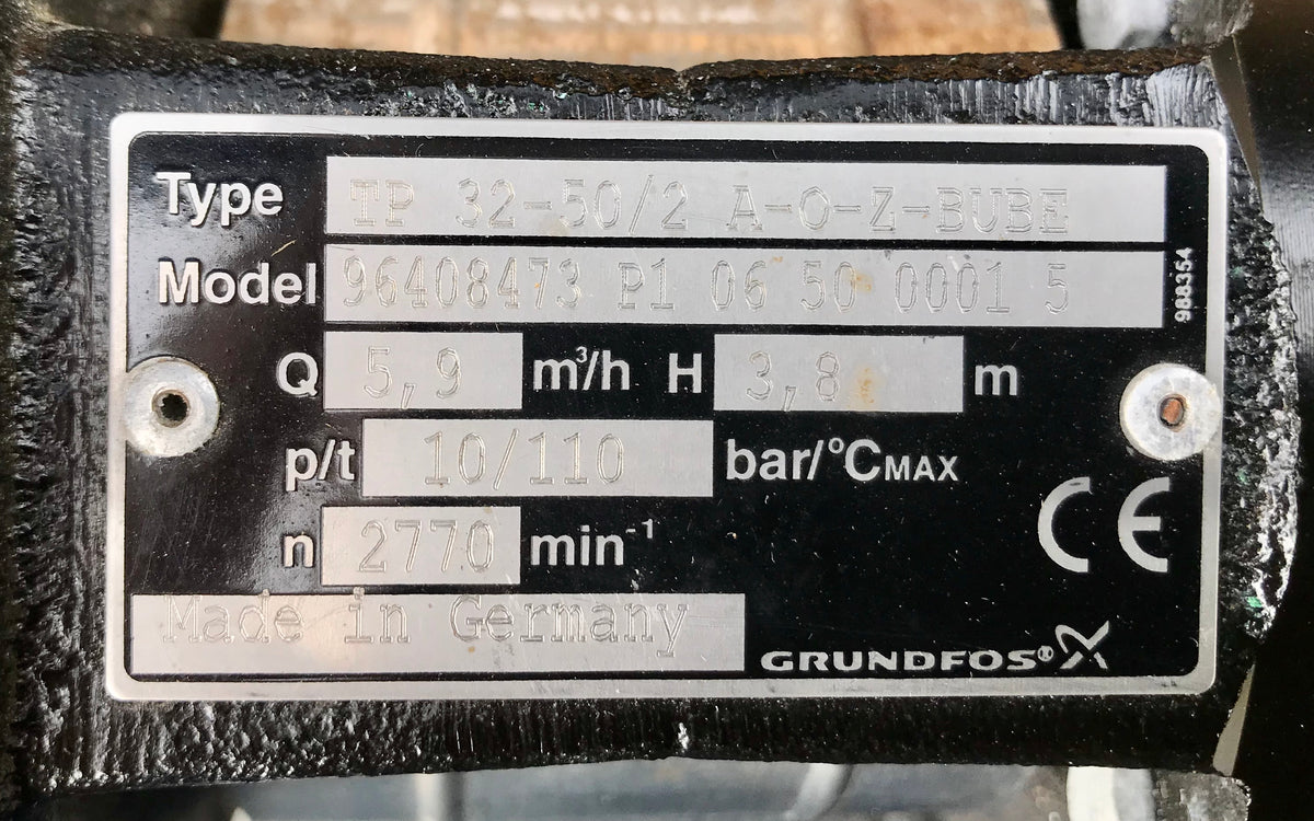 Grundfos TP 32-50/2 96408473 B A-O-Z BUBE 415v Bronze Centrifugal In Line Pump #1935