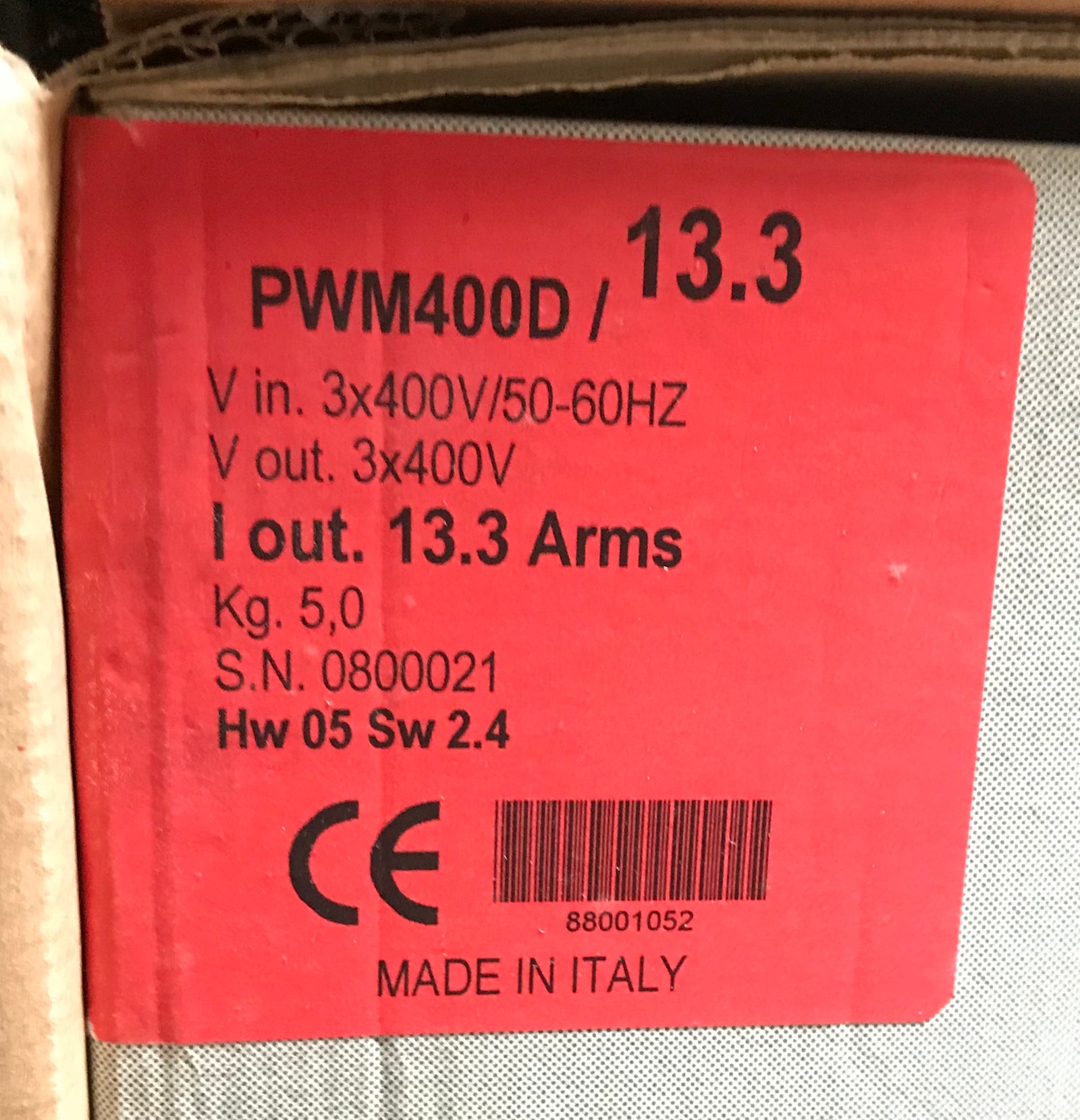 WACS PWM400D/13.3 Pump Inverter Drive Controller 5.5KW DAB Active Driver #1881 Vat